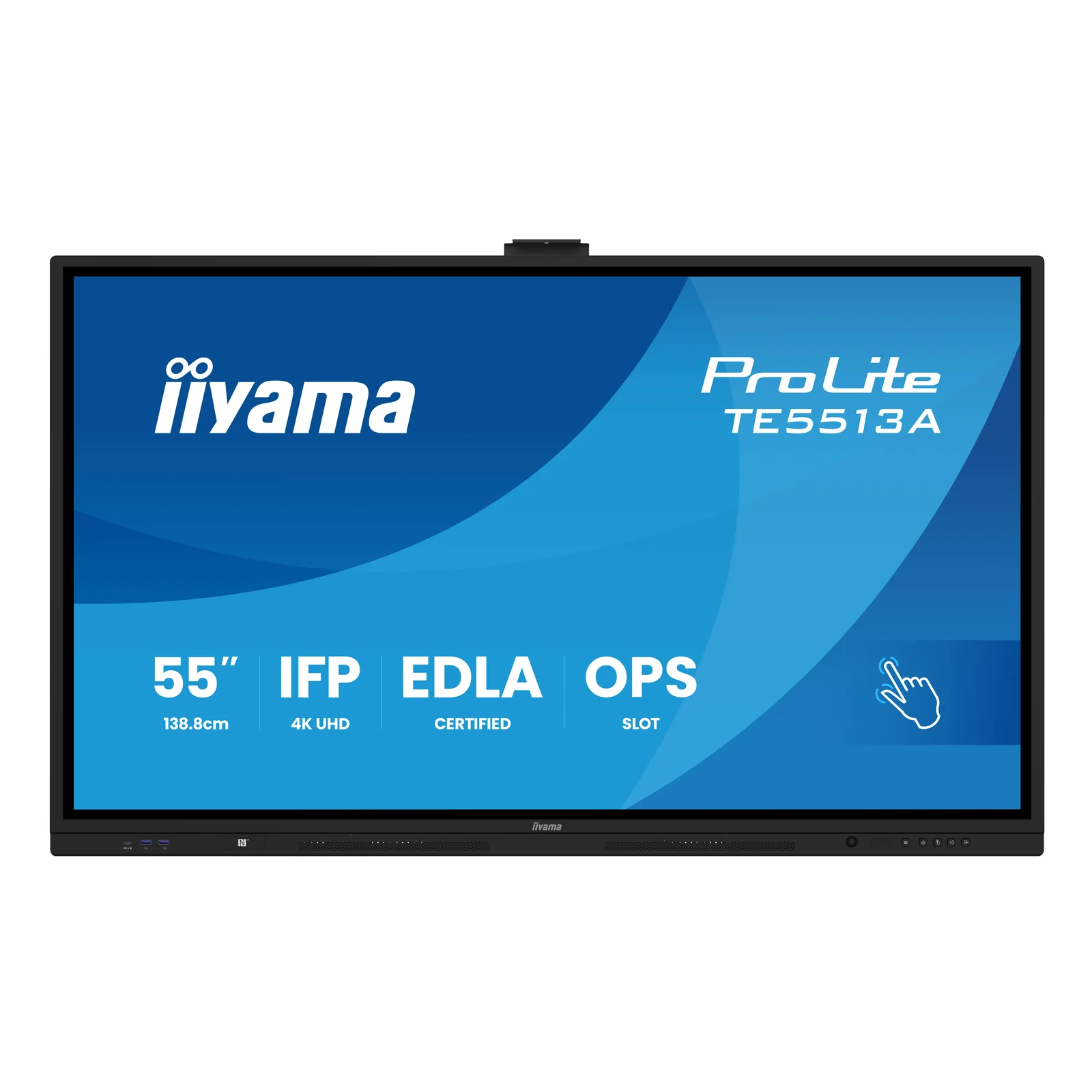 iiyama TE5513A-B2AG Écran d'affichage dynamique Écran plat interactif 138,7 cm (54.6") Wifi 500 cd/m² 4K Ultra HD Noir Écran tactile Intégré dans le processeur Android 24/7