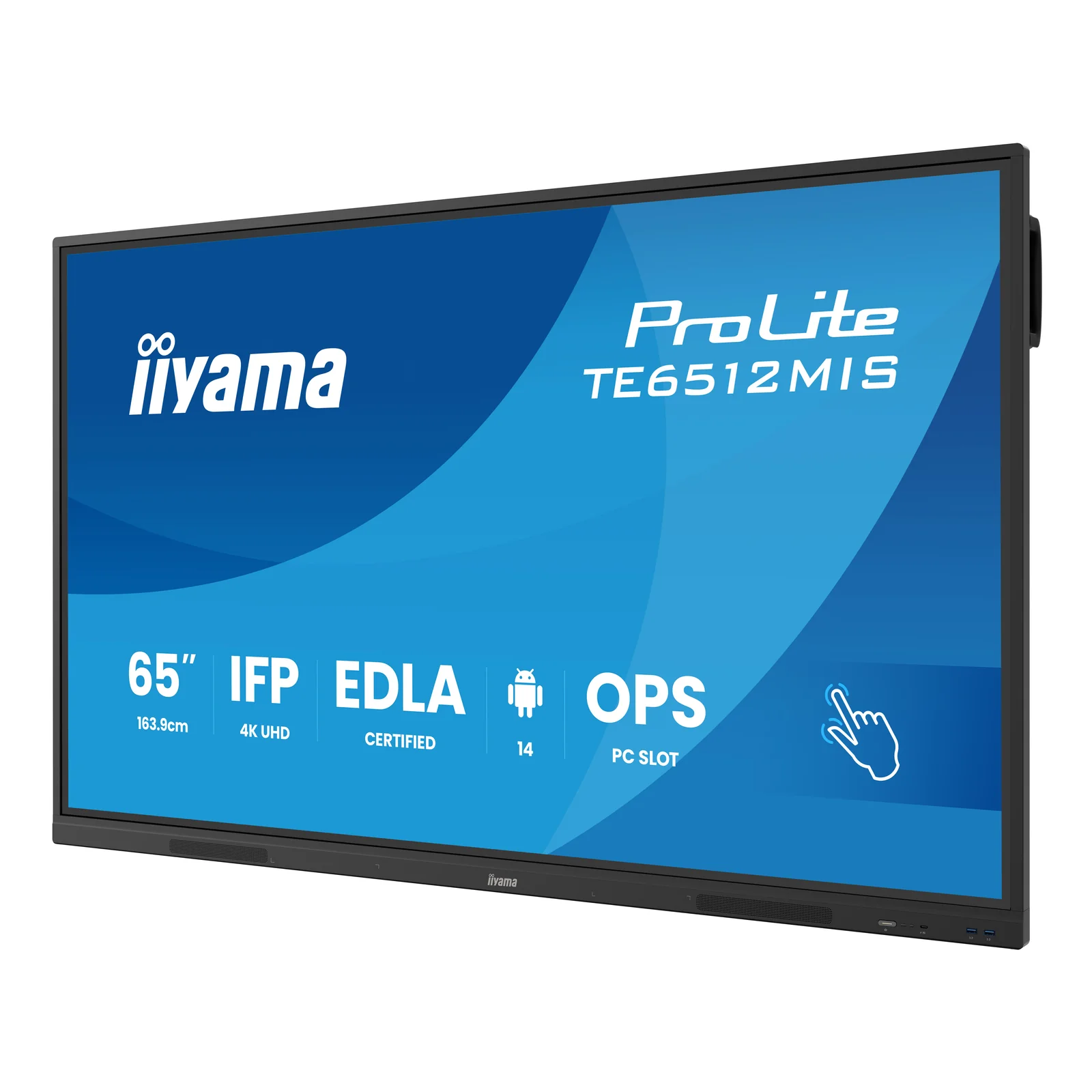 iiyama TE6512MIS-B4AG Écran d'affichage dynamique En forme de kiosk 165,1 cm (65") LCD Wifi 400 cd/m² 4K Ultra HD Noir Écran tactile Intégré dans le processeur Android 24/7