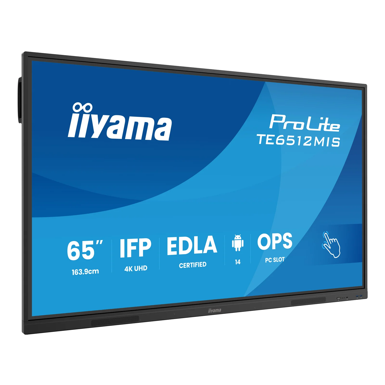 TE6512MIS-B4AG Écran d'affichage dynamique En forme de kiosk 165,1 cm (65") LCD Wifi 400 cd/m² 4K Ultra HD Noir Écran tactile Intégré dans le processeur Android 24/7