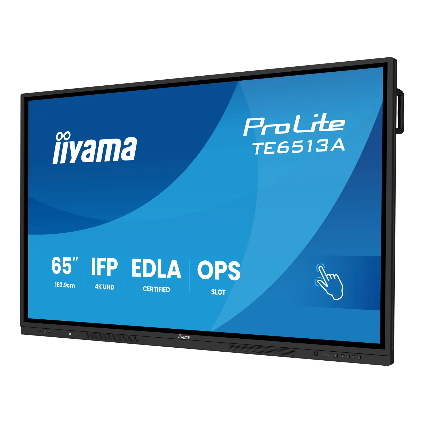 iiyama TE6513A-B2AG Écran d'affichage dynamique Écran plat interactif 163,8 cm (64.5") Wifi 500 cd/m² 4K Ultra HD Noir Écran tactile Intégré dans le processeur Android 24/7