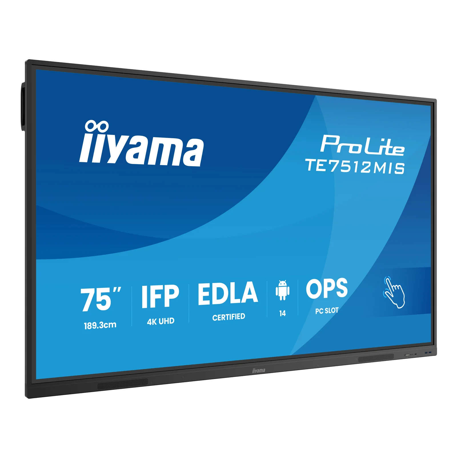 TE7512MIS-B4AG Écran d'affichage dynamique En forme de kiosk 190,5 cm (75") LCD Wifi 400 cd/m² 4K Ultra HD Noir Écran tactile Intégré dans le processeur Android 24/7