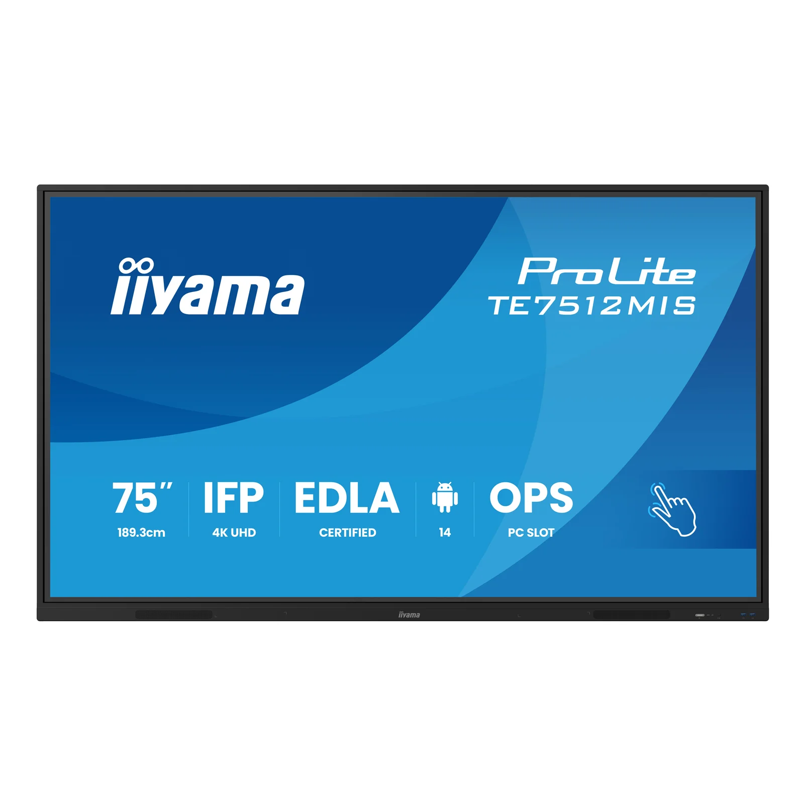 iiyama TE7512MIS-B4AG Écran d'affichage dynamique En forme de kiosk 190,5 cm (75") LCD Wifi 400 cd/m² 4K Ultra HD Noir Écran tactile Intégré dans le processeur Android 24/7