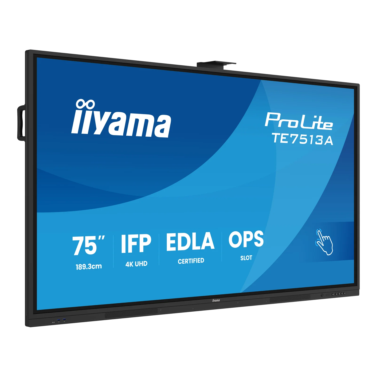 iiyama TE7513A-B2AG Écran d'affichage dynamique Écran plat interactif 190,5 cm (75") Wifi 500 cd/m² 4K Ultra HD Noir Écran tactile Intégré dans le processeur Android 24/7