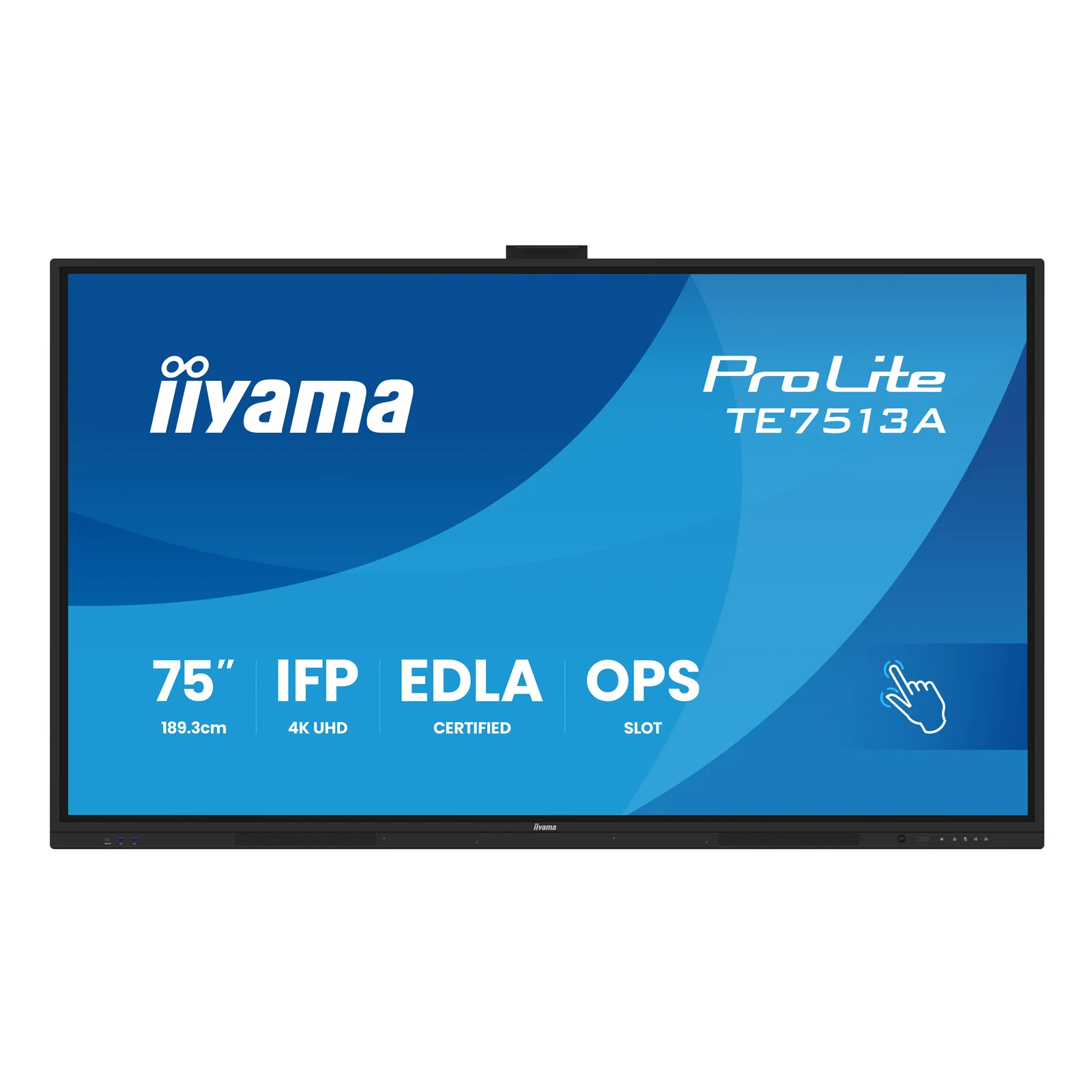 iiyama TE7513A-B2AG Écran d'affichage dynamique Écran plat interactif 190,5 cm (75") Wifi 500 cd/m² 4K Ultra HD Noir Écran tactile Intégré dans le processeur Android 24/7