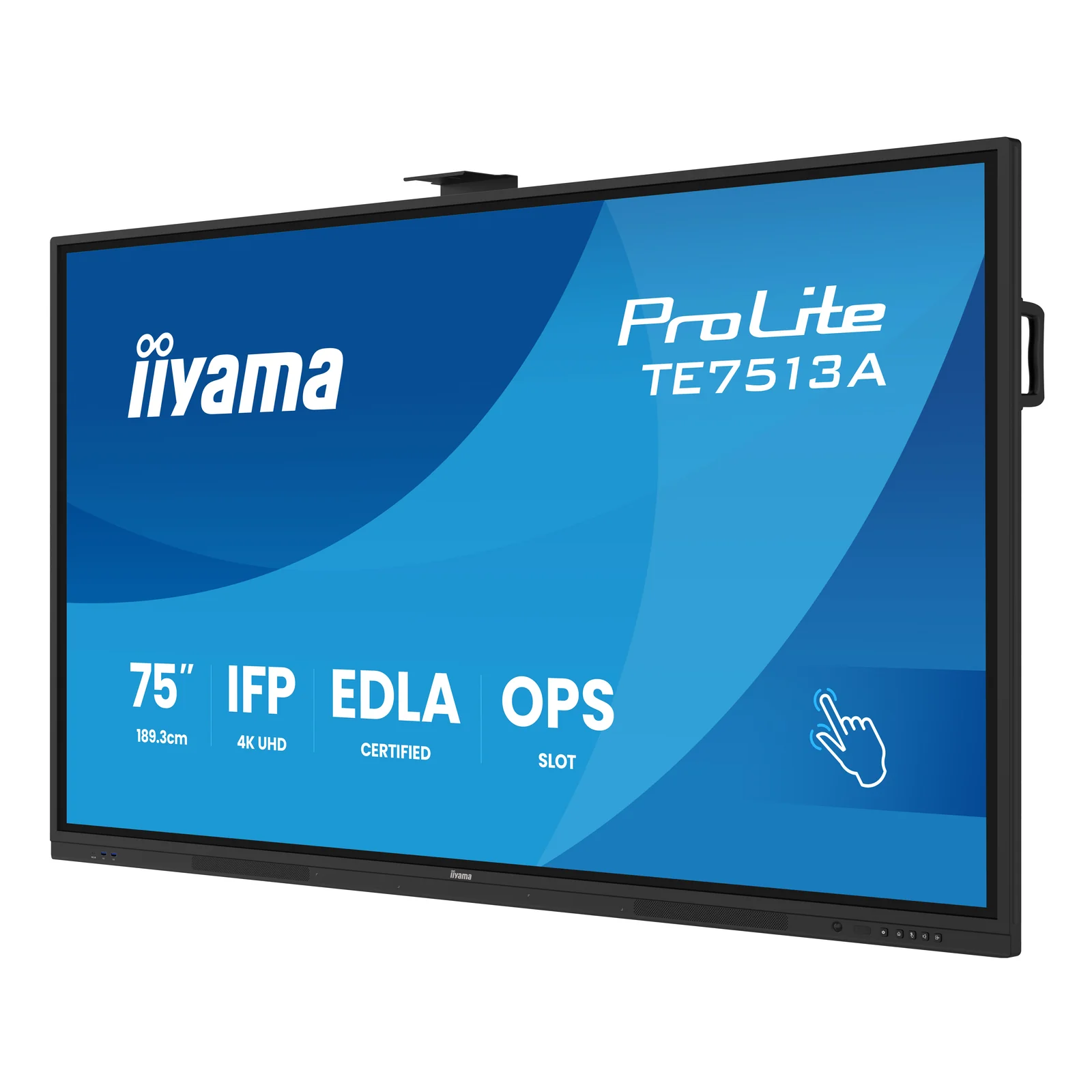 iiyama TE7513A-B2AG Écran d'affichage dynamique Écran plat interactif 190,5 cm (75") Wifi 500 cd/m² 4K Ultra HD Noir Écran tactile Intégré dans le processeur Android 24/7