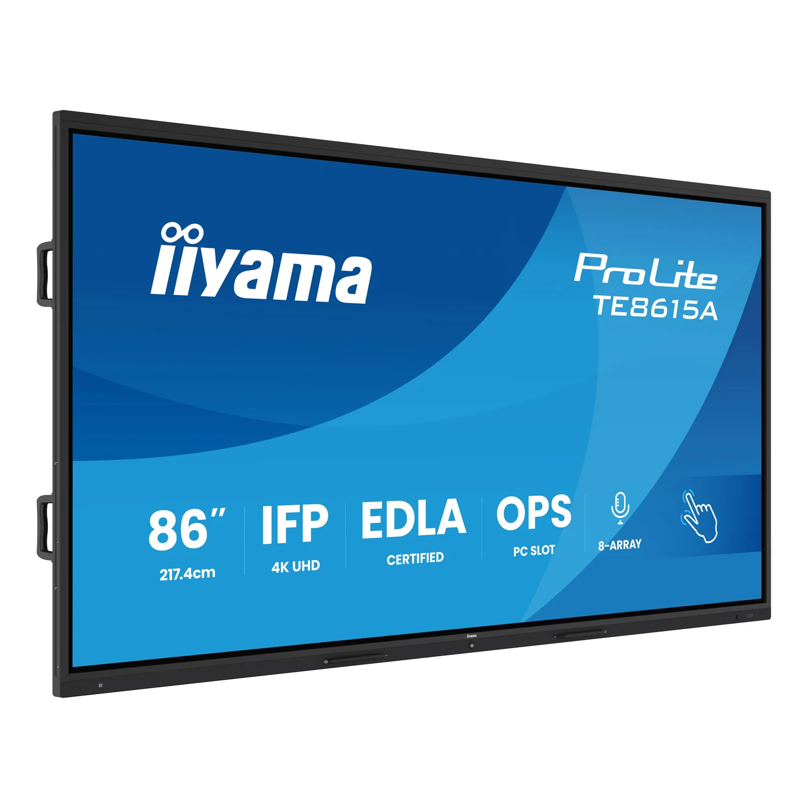 TE8615A-B2AG Écran d'affichage dynamique Écran plat interactif 2,17 m (85.6") Wifi 550 cd/m² 4K Ultra HD Noir Écran tactile Intégré dans le processeur Android 24/7