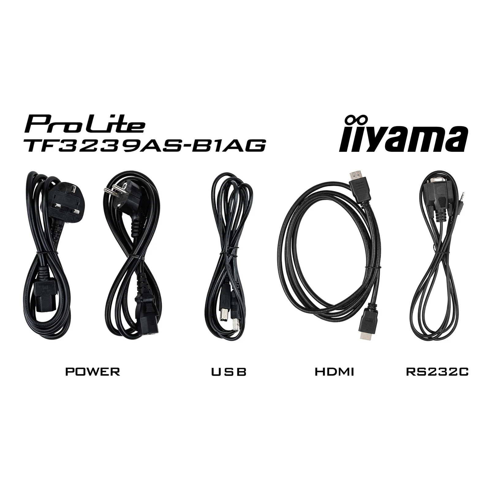 iiyama TF3239AS-B1AG écran plat de PC 80 cm (31.5") 1920 x 1080 pixels Full HD LED Écran tactile Noir