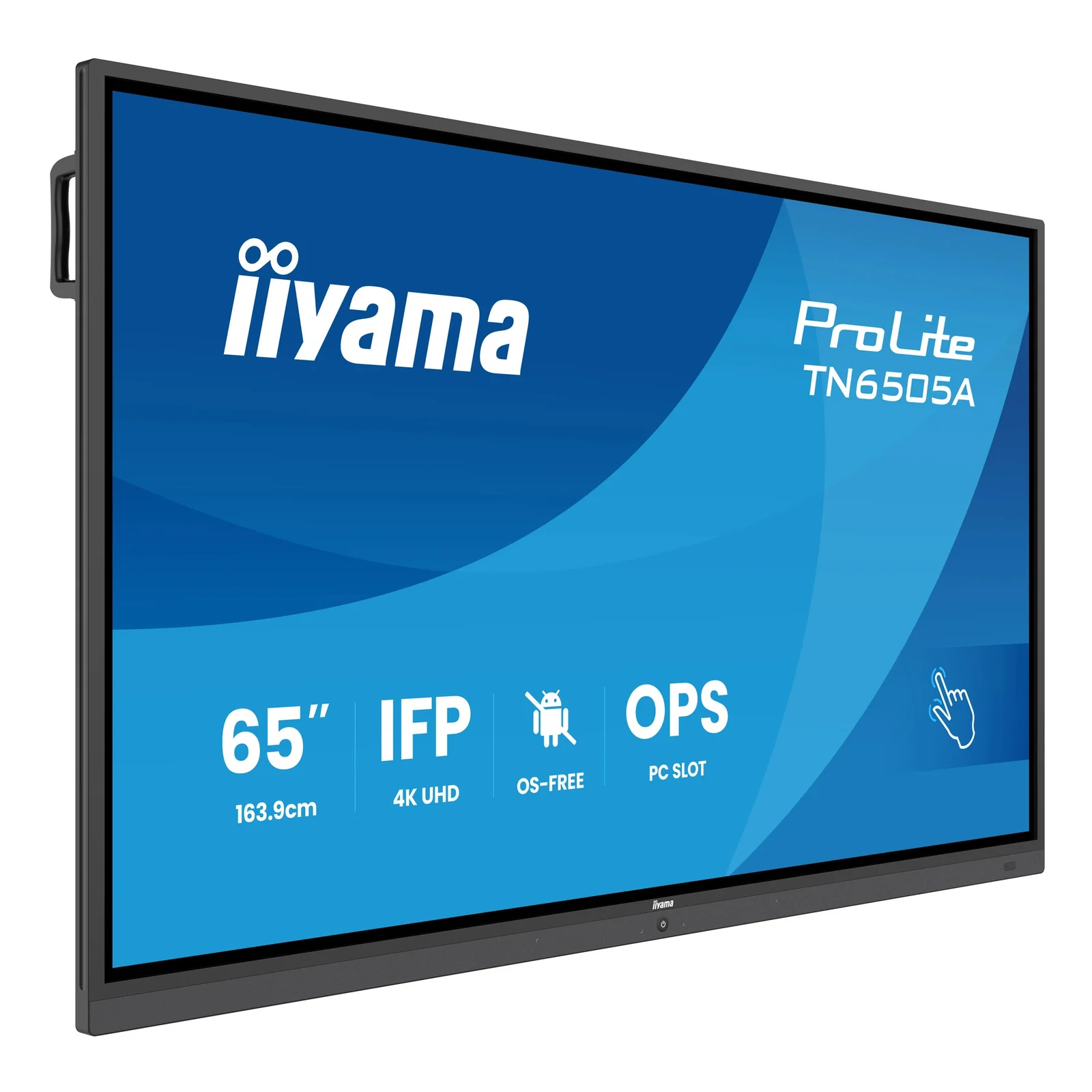 iiyama TN6505A-B1AG Écran d'affichage dynamique Écran plat interactif 163,8 cm (64.5") 500 cd/m² 4K Ultra HD Noir Écran tactile