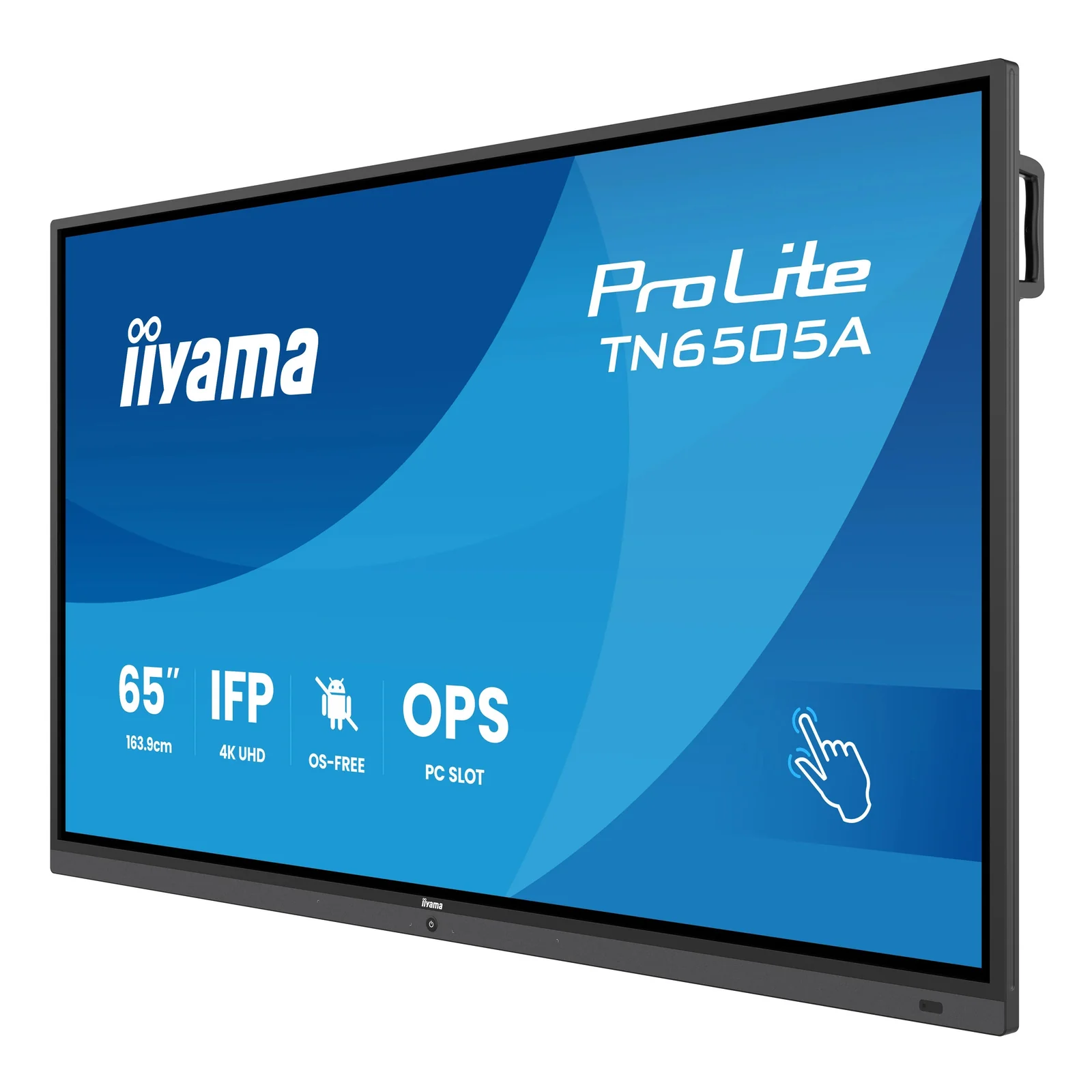iiyama TN6505A-B1AG Écran d'affichage dynamique Écran plat interactif 163,8 cm (64.5") 500 cd/m² 4K Ultra HD Noir Écran tactile