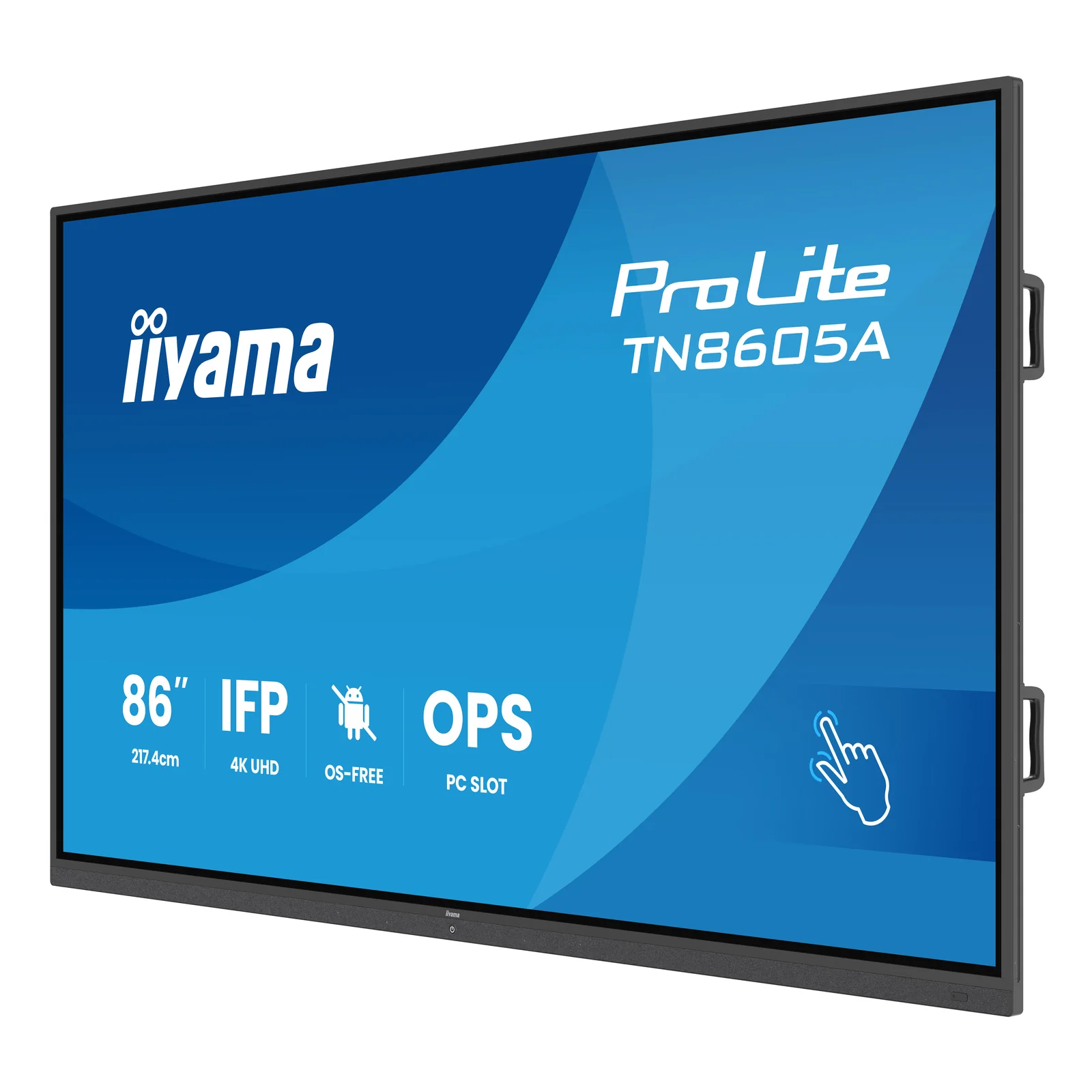 iiyama TN8605A-B1AG Écran d'affichage dynamique Écran plat interactif 2,17 m (85.6") 500 cd/m² 4K Ultra HD Noir Écran tactile