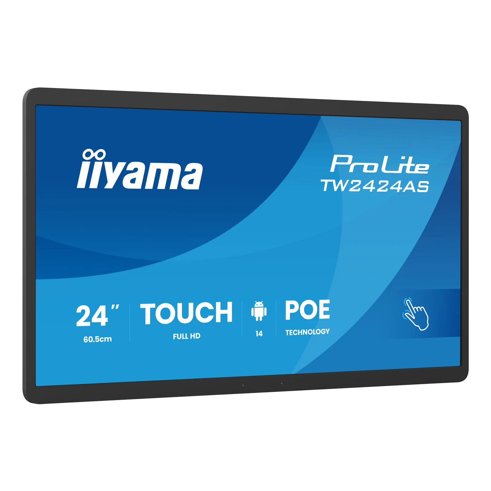 TW2424AS-B3P Écran d'affichage dynamique Écran plat interactif 60,5 cm (23.8") Wifi 450 cd/m² Full HD Noir Écran tactile Intégré dans le processeur Android 24/7