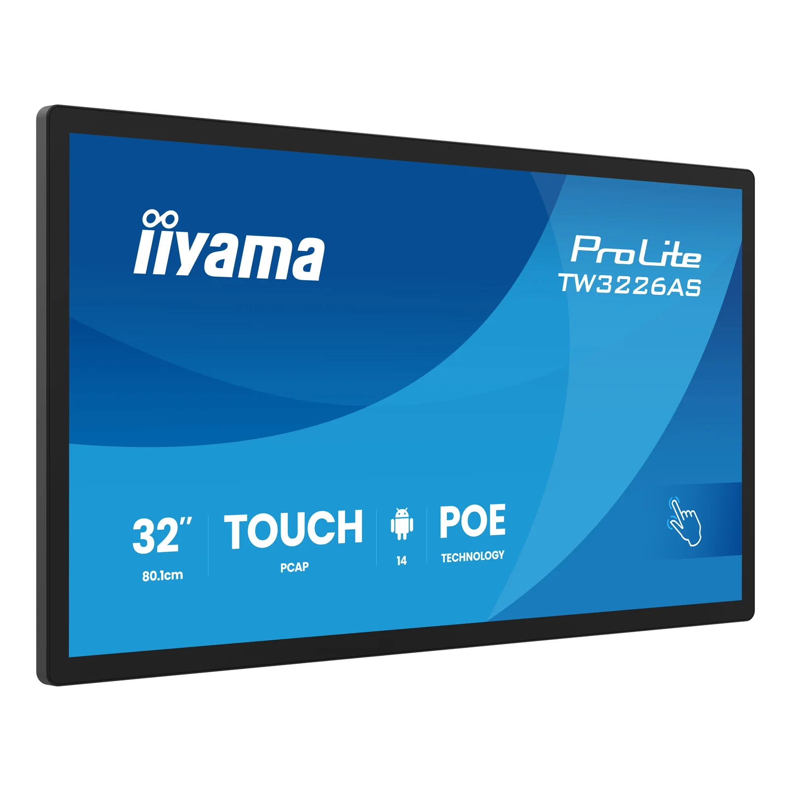 TW3226AS-B3P Écran d'affichage dynamique En forme de kiosk 80 cm (31.5") LED Wifi 430 cd/m² Full HD Noir Écran tactile Intégré dans le processeur Android 24/7