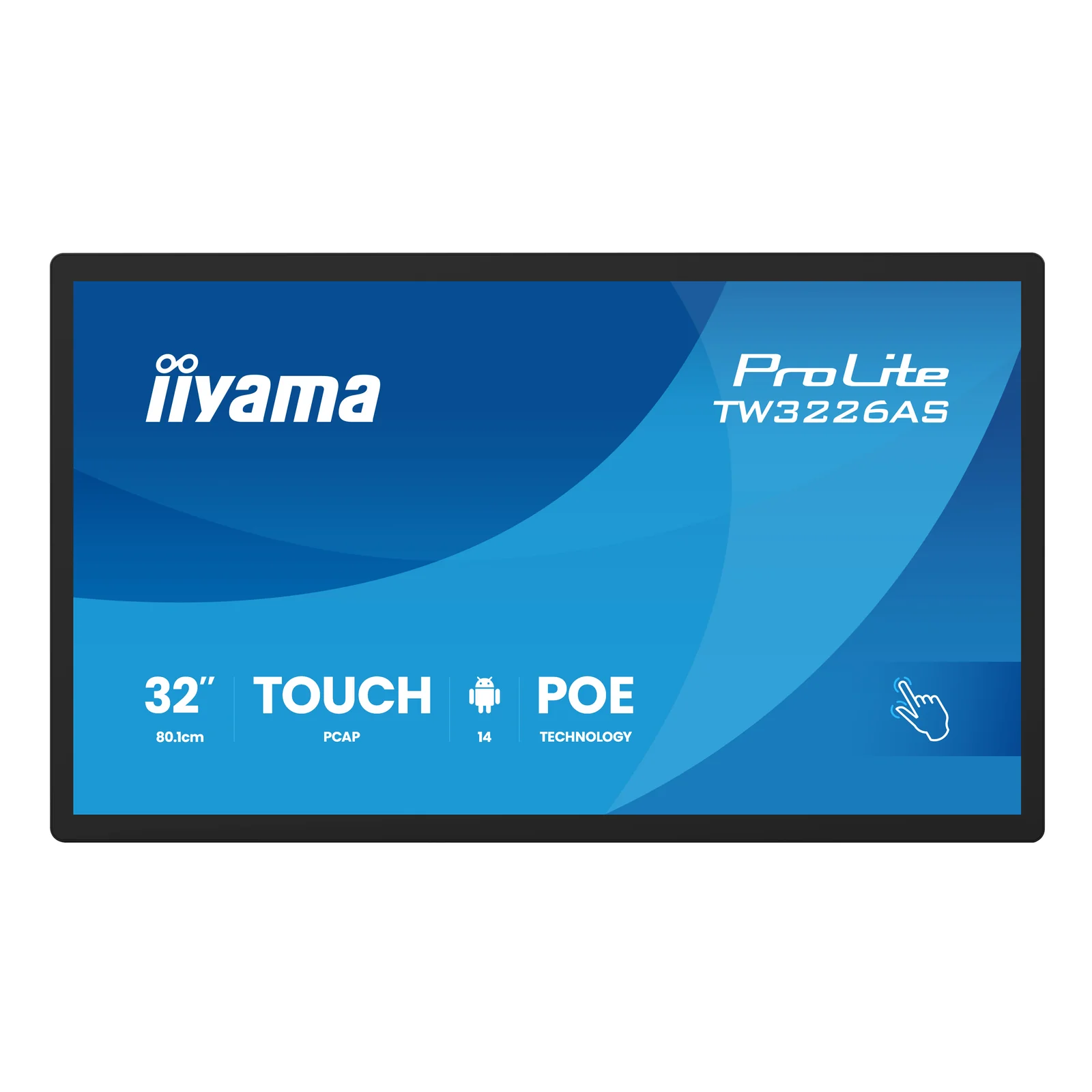 iiyama TW3226AS-B3P Écran d'affichage dynamique En forme de kiosk 80 cm (31.5") LED Wifi 430 cd/m² Full HD Noir Écran tactile Intégré dans le processeur Android 24/7