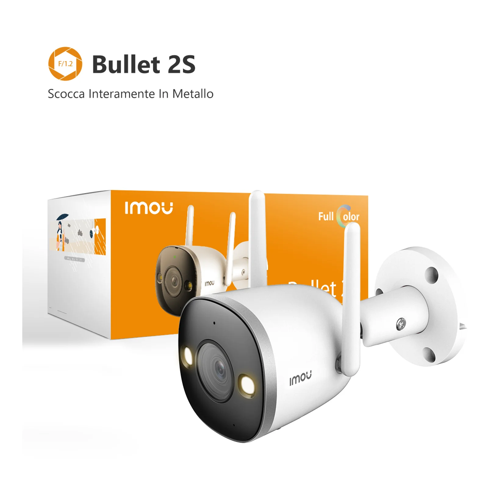 Bullet 2S Balle (forme) Caméra de sécurité IP Intérieure 1920 x 1080 pixels Plafond/mur