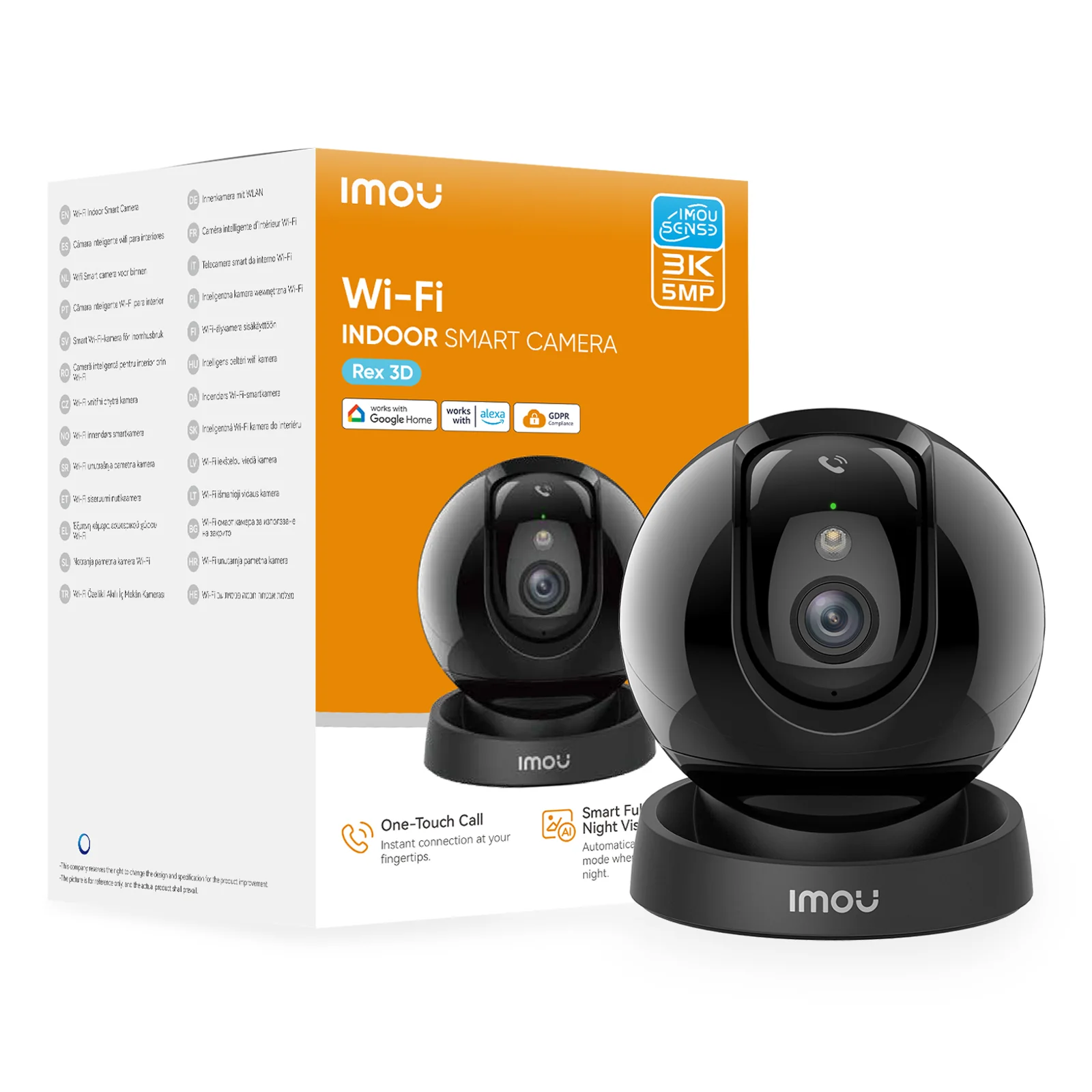 Imou Rex 3D 5MP-R1 Sphérique Caméra de sécurité IP Intérieure 2880 x 1620 pixels Plafond/Mur/Bureau