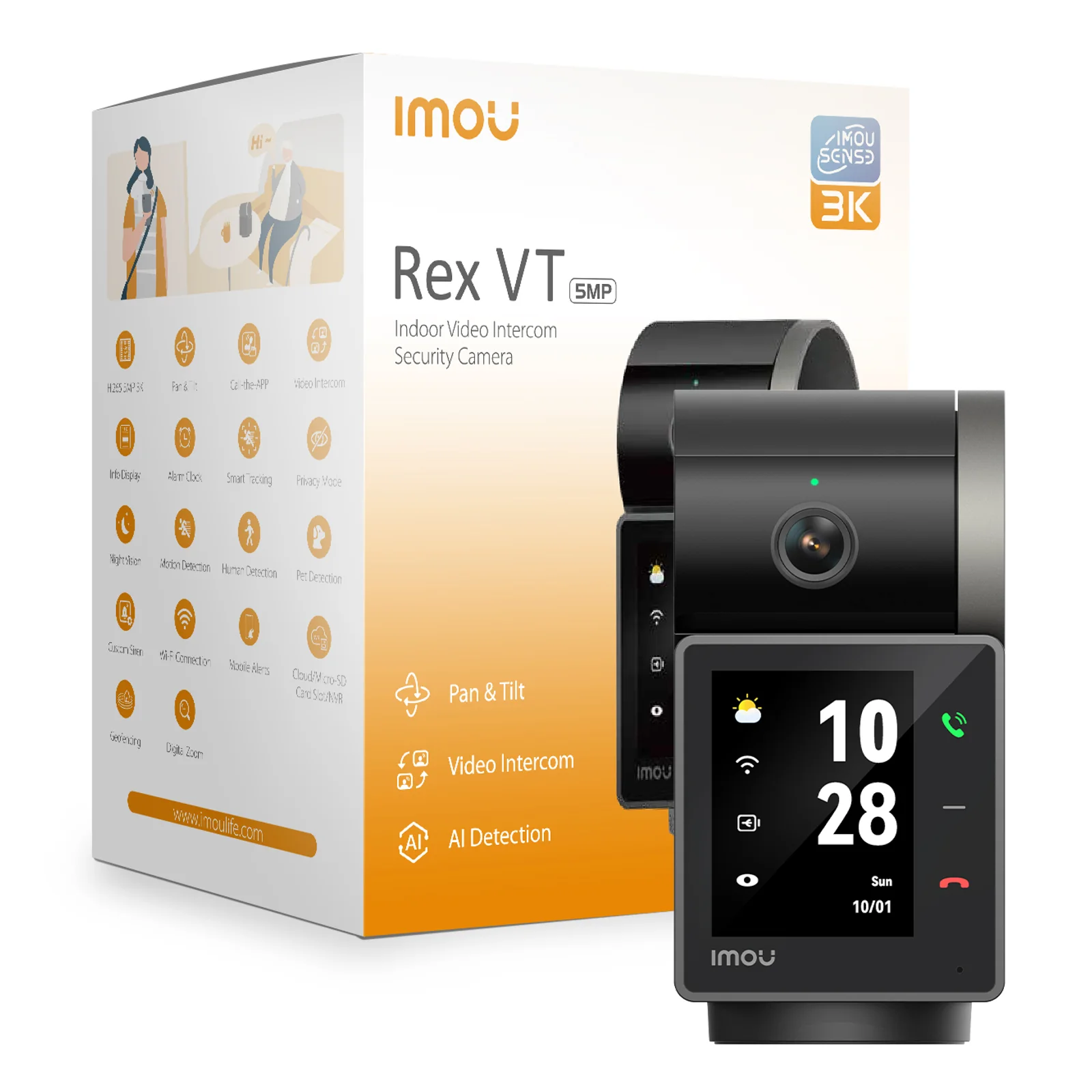 Rex VT Pro Caméra de sécurité IP Intérieure 2880 x 1620 pixels Bureau
