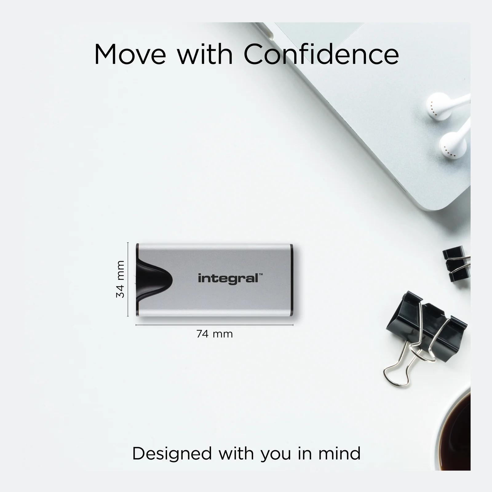 Integral SlimXpress Pro INSSD1TPORT3.2SLIMXS lecteur à circuits intégrés externe 1 To USB 3.2 Gen 2x2