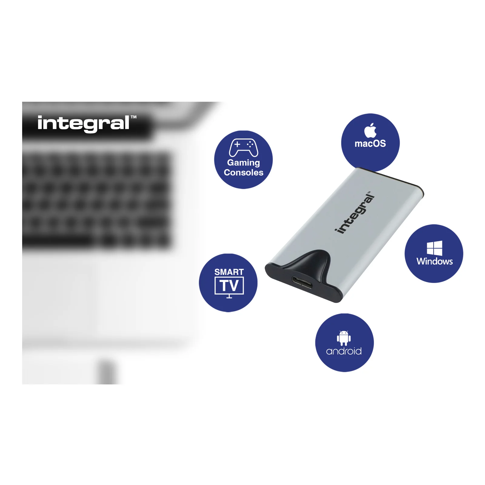 Integral SlimXpress Pro INSSD1TPORT3.2SLIMXS lecteur à circuits intégrés externe 1 To USB 3.2 Gen 2x2