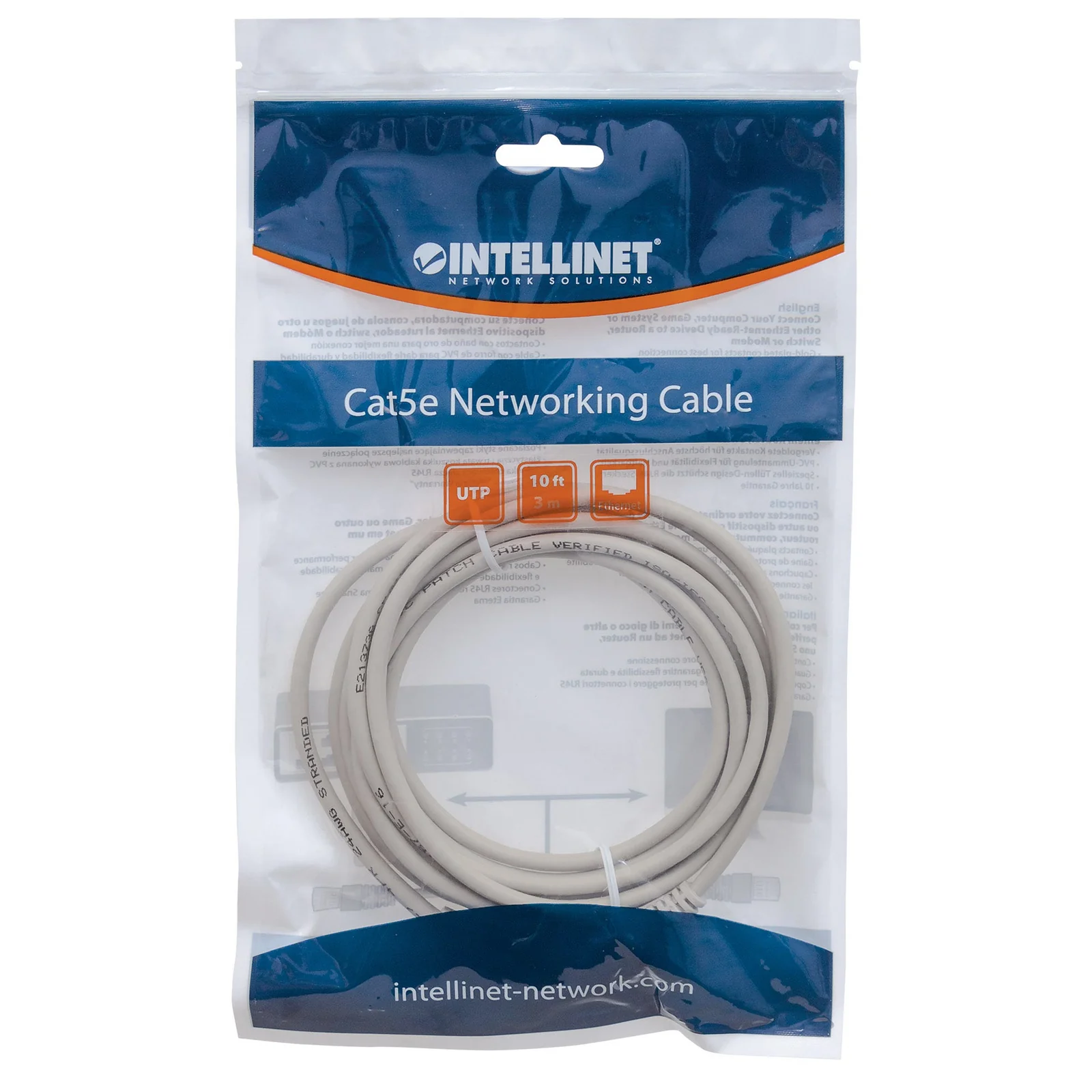 Intellinet 15m Cat6 câble de réseau Gris U/UTP (UTP)