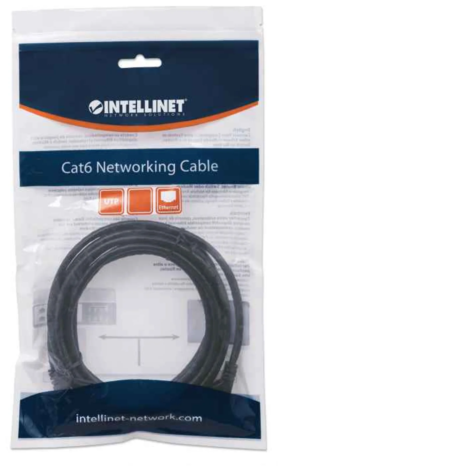 Intellinet 343350 câble de réseau Noir 5 m Cat6 U/UTP (UTP)