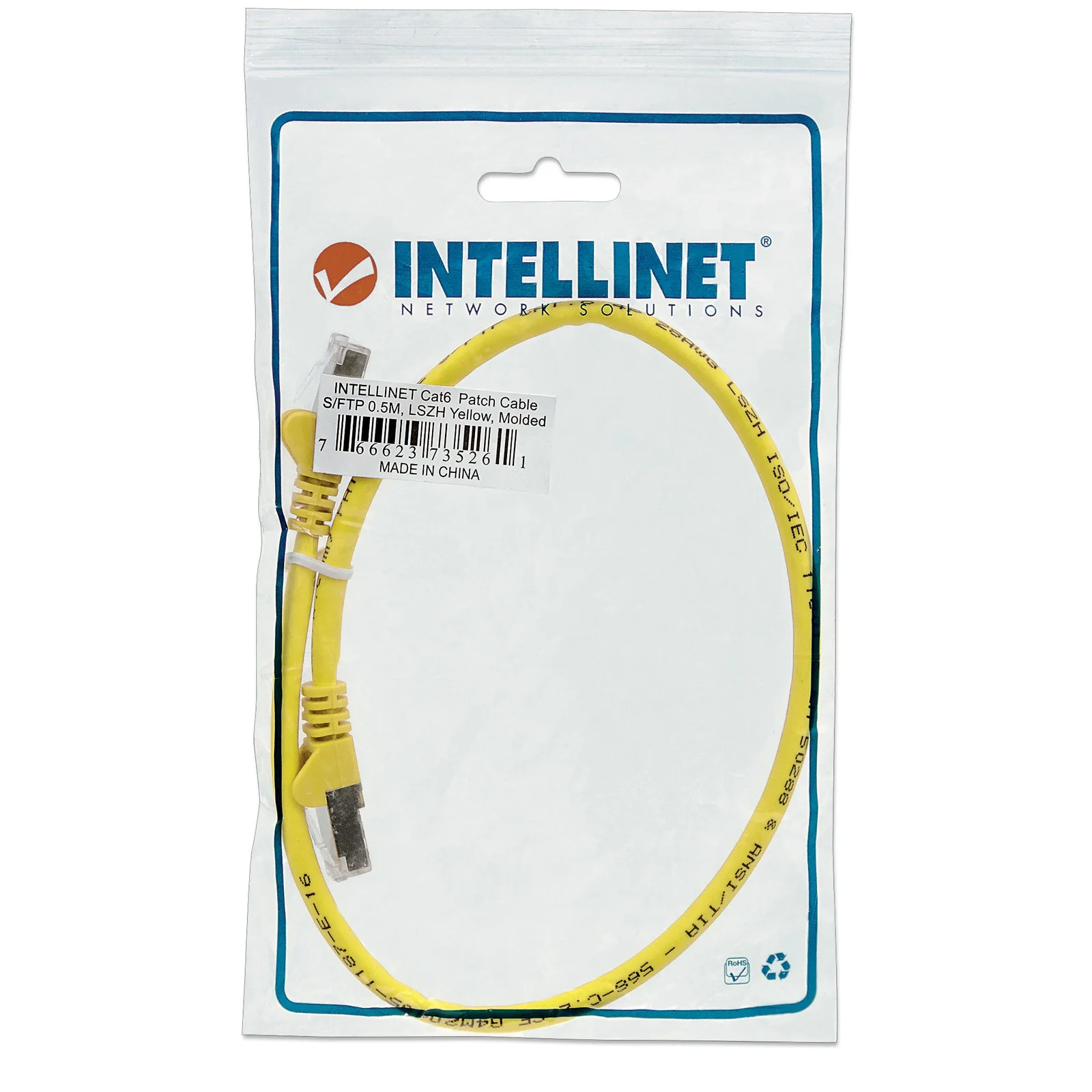 Intellinet 350488 câble de réseau Jaune 1,5 m Cat6a S/FTP (S-STP)