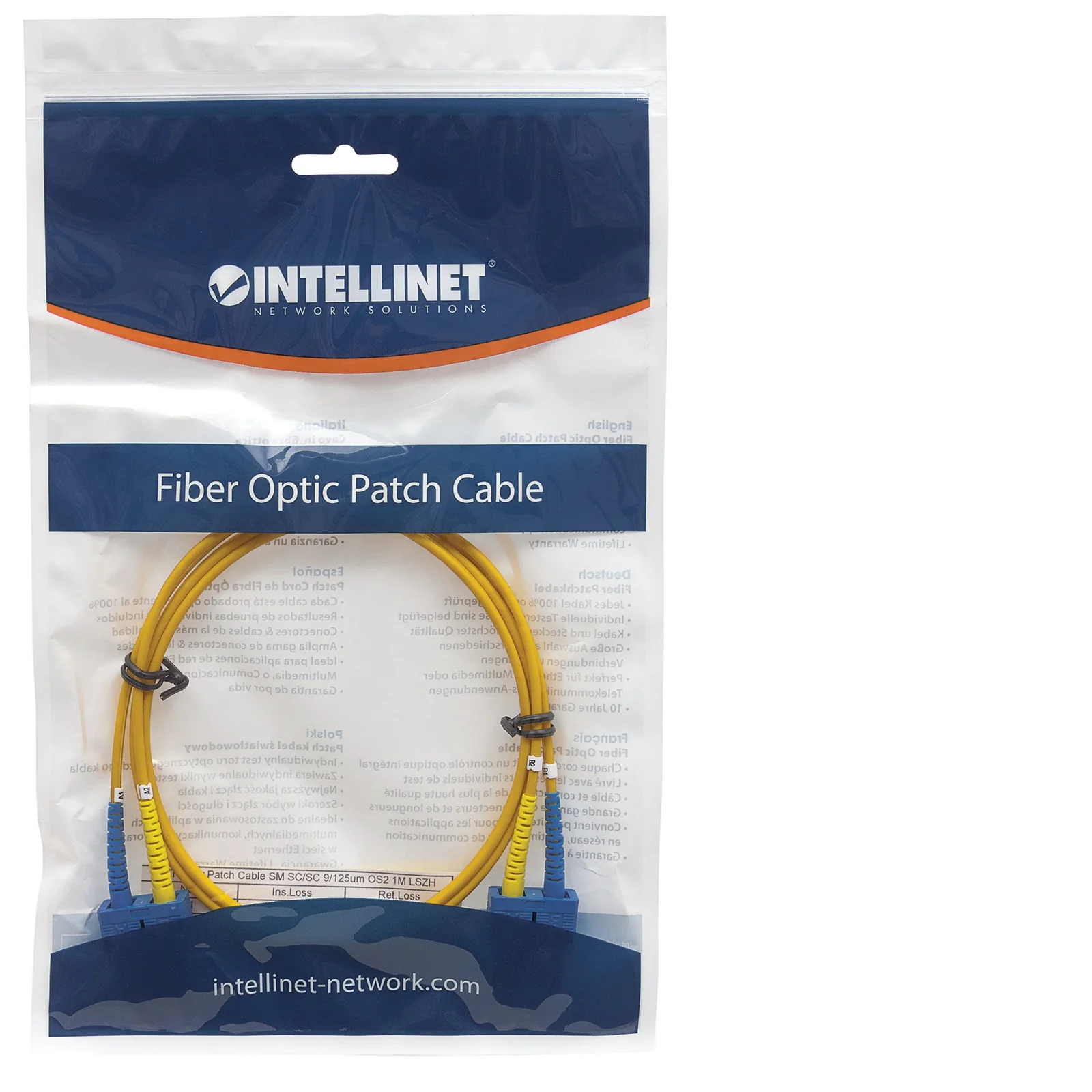 Intellinet 470605 câble InfiniBand et à fibres optiques 1 m SC Jaune