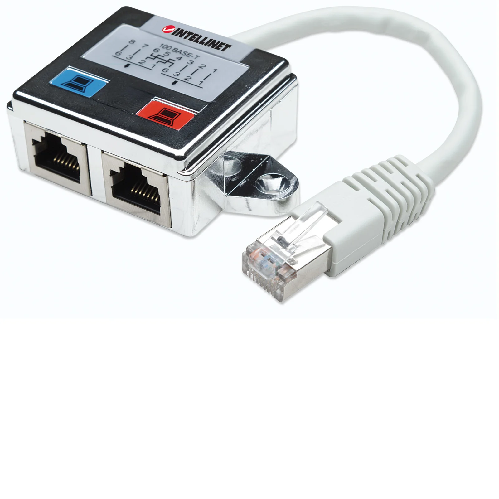 504195 changeur de genre de câble 2 x RJ45 RJ45 Argent, Blanc