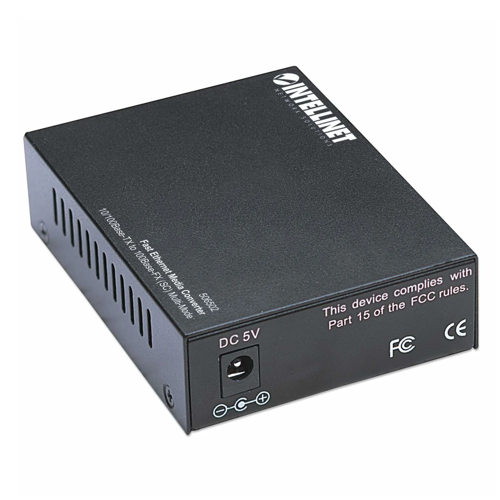 Intellinet 506502 convertisseur de support réseau 100 Mbit/s 1310 nm Multimode Noir