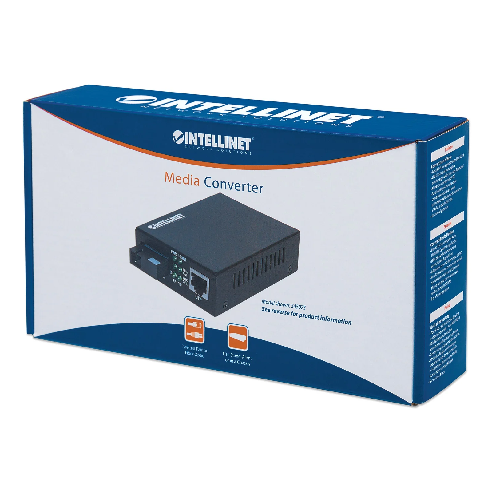 Intellinet 506519 convertisseur de support réseau 100 Mbit/s 1310 nm Multimode Noir