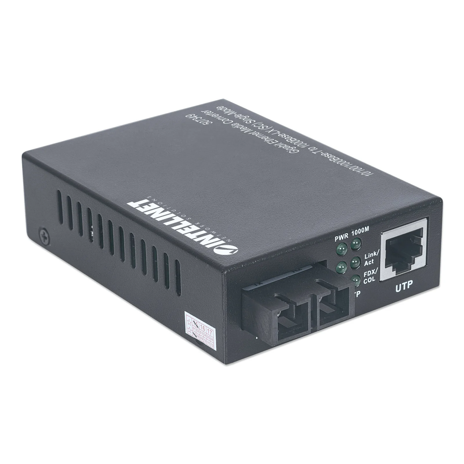 Intellinet 507349 convertisseur de support réseau 1000 Mbit/s 1310 nm Monomode Noir