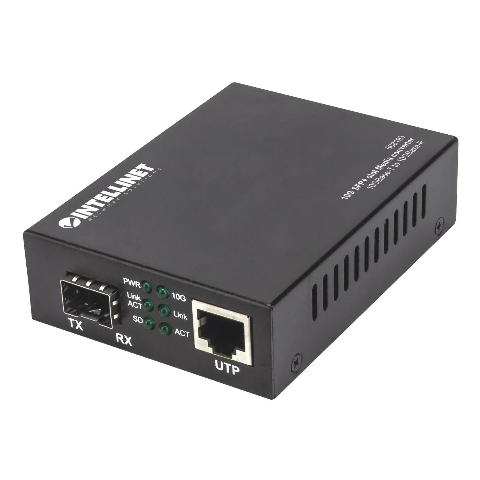 508193 convertisseur de support réseau 10000 Mbit/s Noir
