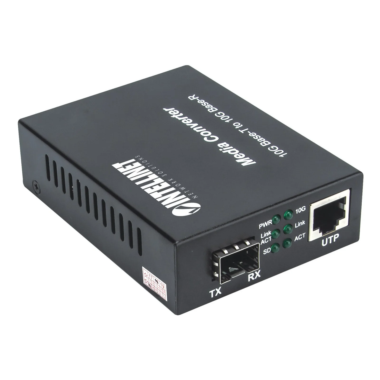 Intellinet 508193 convertisseur de support réseau 10000 Mbit/s Noir