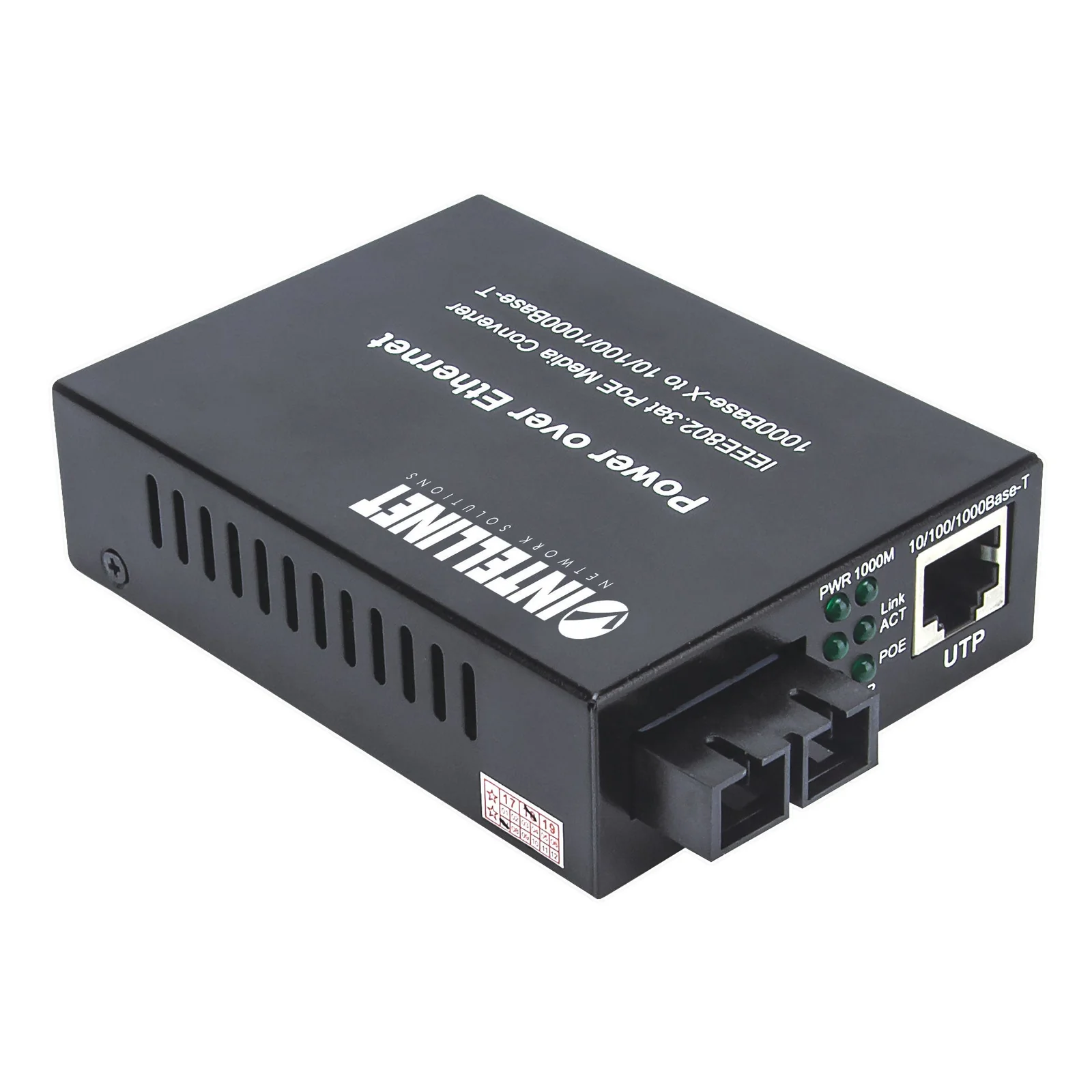 Intellinet 508209 convertisseur de support réseau 1000 Mbit/s 1310 nm Monomode Noir