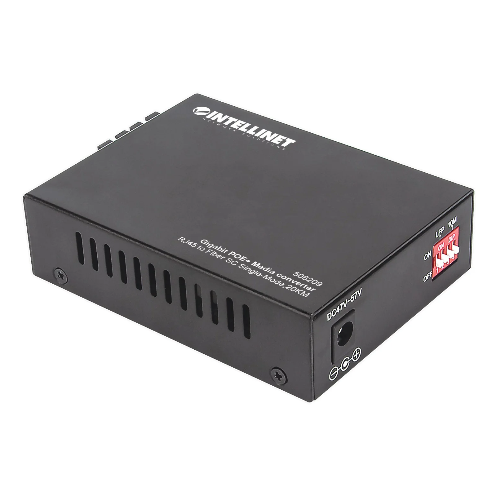 Intellinet 508209 convertisseur de support réseau 1000 Mbit/s 1310 nm Monomode Noir