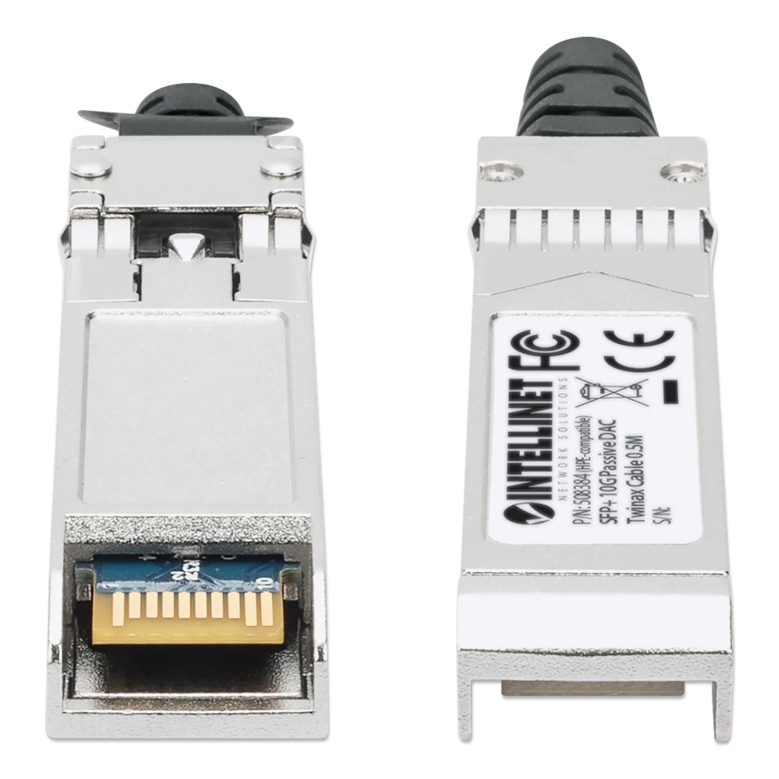 Intellinet 508384 câble InfiniBand et à fibres optiques 0,5 m SFP+ Noir