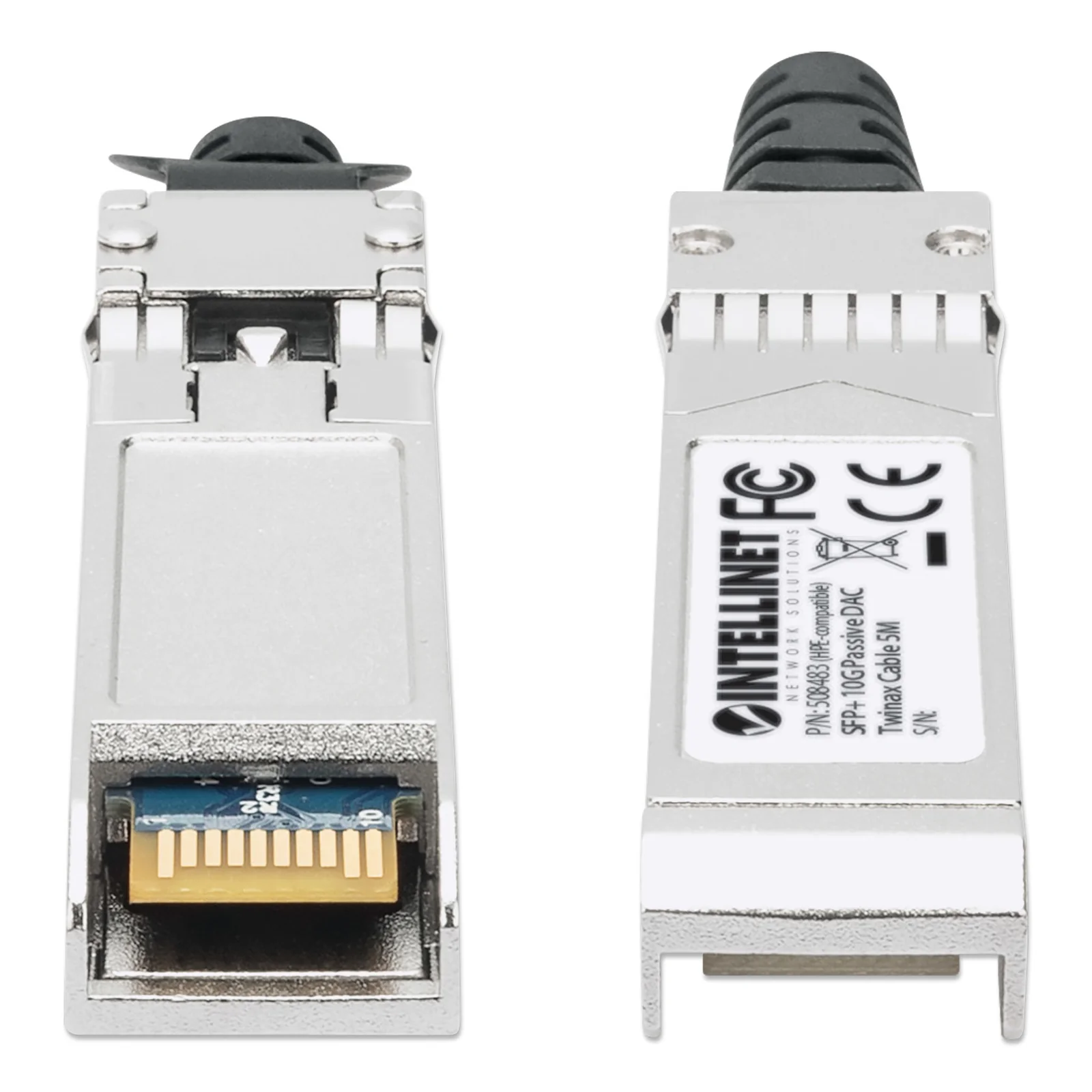 Intellinet 508483 câble InfiniBand et à fibres optiques 5 m SFP+ Noir, Argent