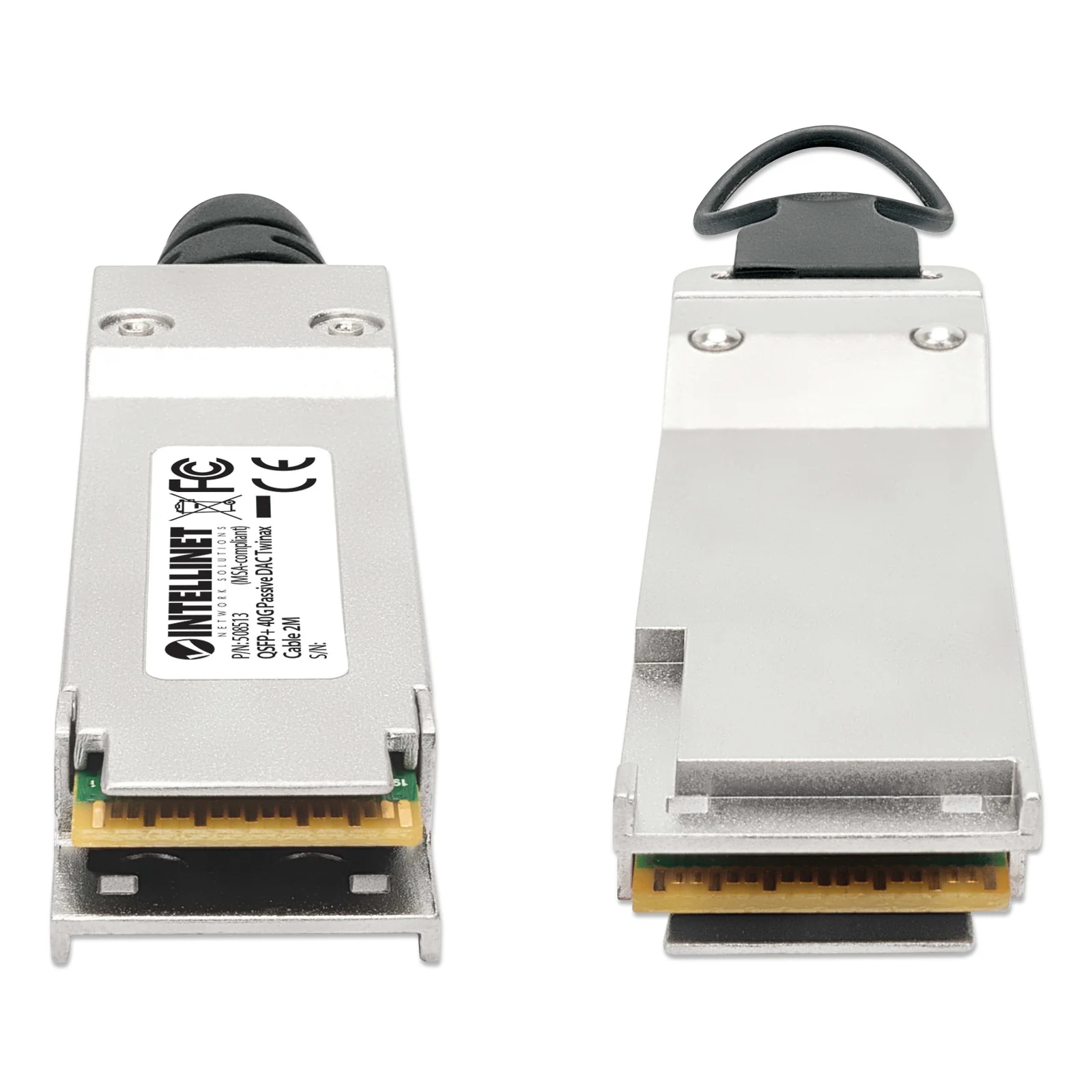 Intellinet 508513 câble InfiniBand et à fibres optiques 2 m QSFP+ Noir, Argent