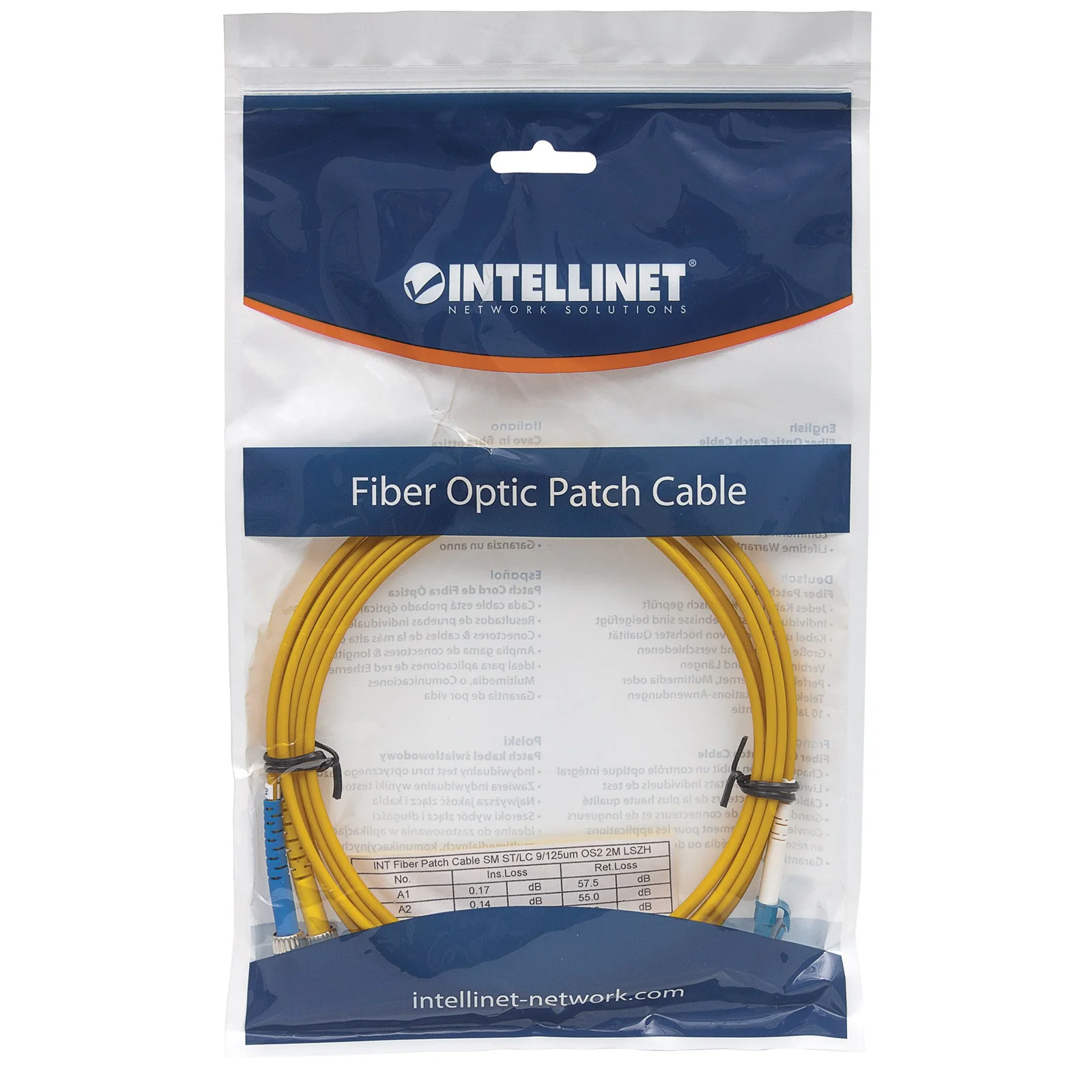 Intellinet 516990 câble InfiniBand et à fibres optiques 20 m LC ST Jaune