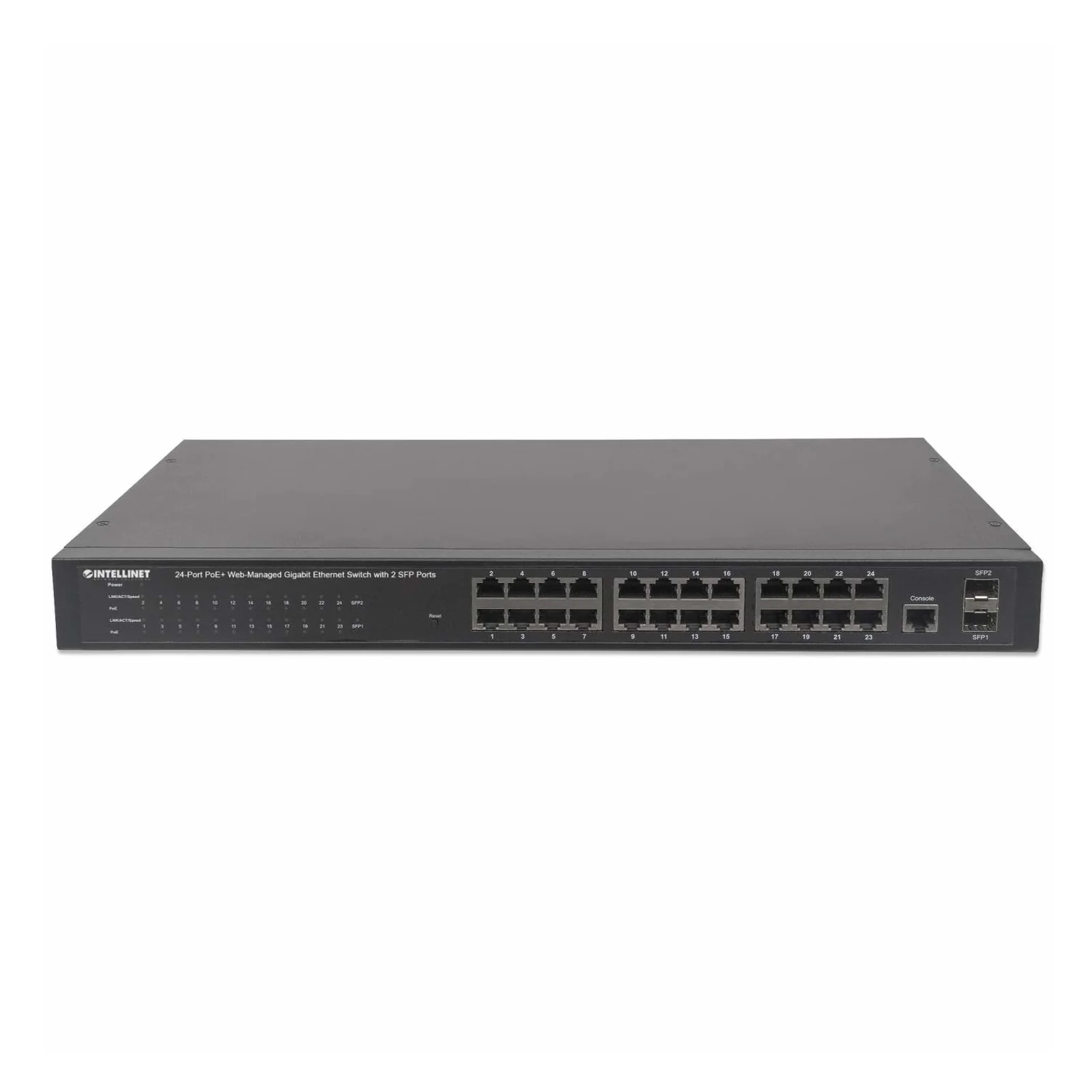 Intellinet 560559 commutateur réseau Géré Gigabit Ethernet (10/100/1000) Connexion Ethernet, supportant l'alimentation via ce port (PoE) Noir