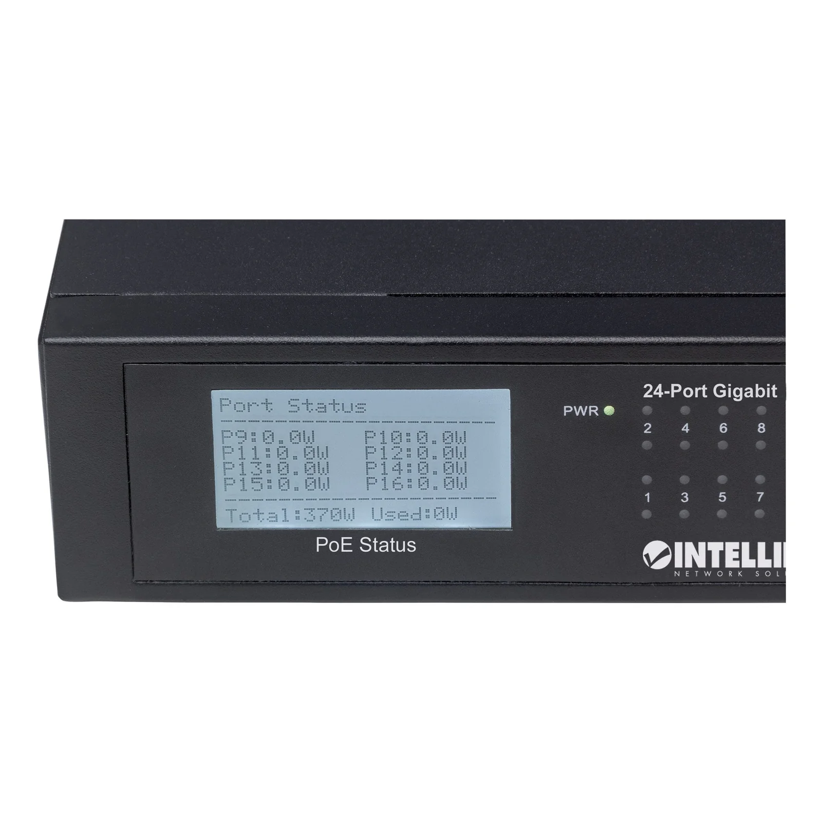 Intellinet 561242 commutateur réseau Non-géré Gigabit Ethernet (10/100/1000) Connexion Ethernet, supportant l'alimentation via ce port (PoE) 1U Noir
