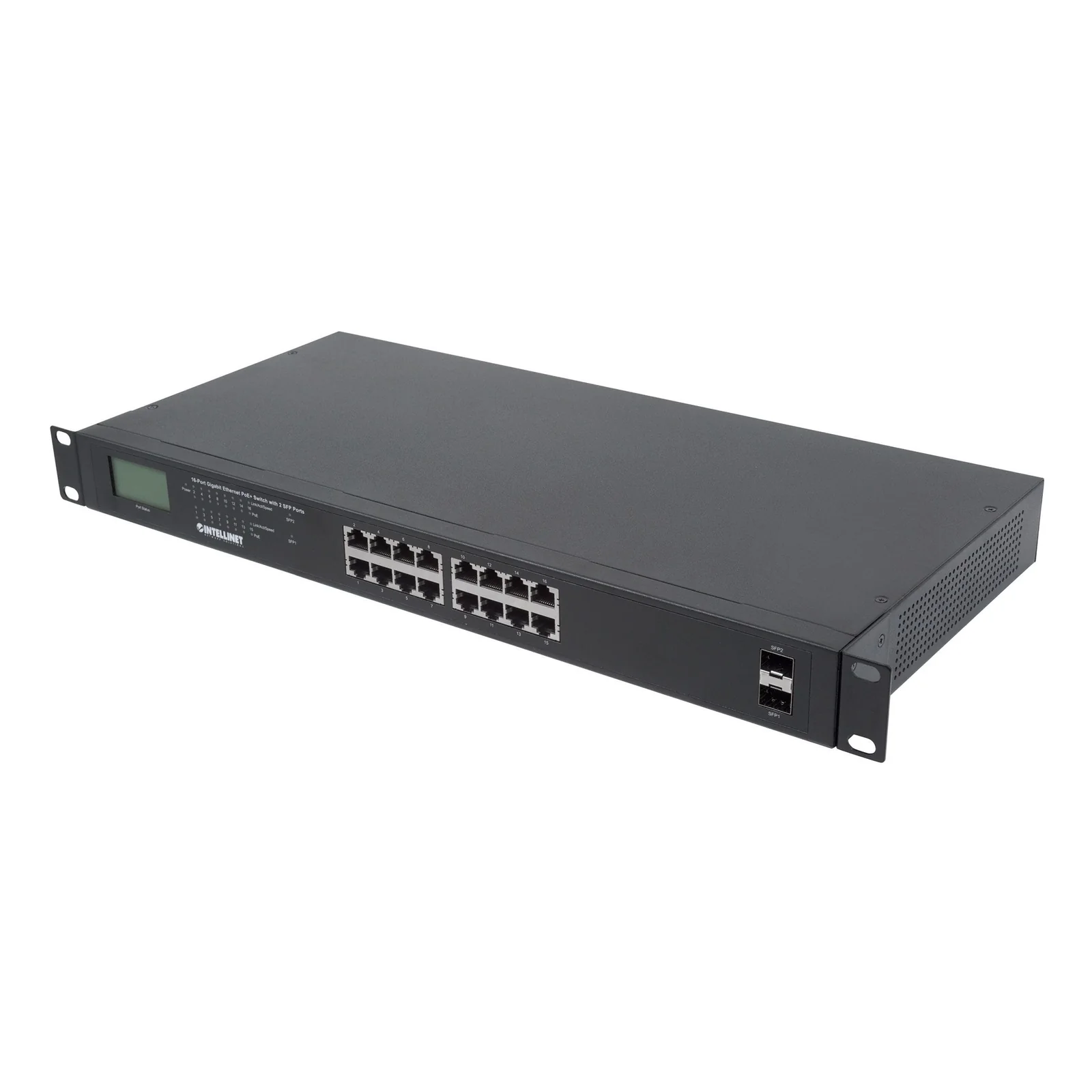 Intellinet 561259 commutateur réseau Non-géré Gigabit Ethernet (10/100/1000) Connexion Ethernet, supportant l'alimentation via ce port (PoE) Noir