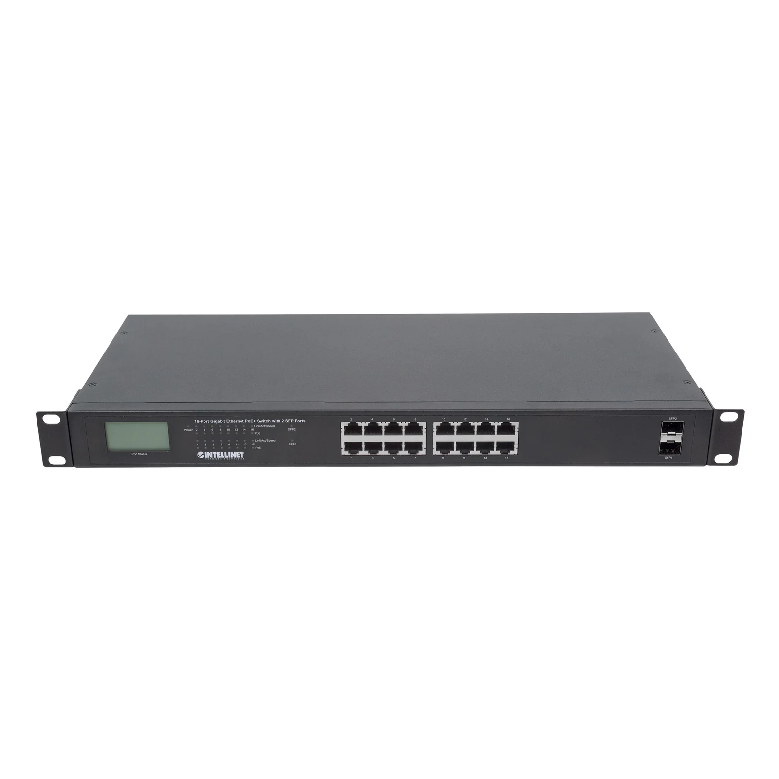 Intellinet 561259 commutateur réseau Non-géré Gigabit Ethernet (10/100/1000) Connexion Ethernet, supportant l'alimentation via ce port (PoE) Noir