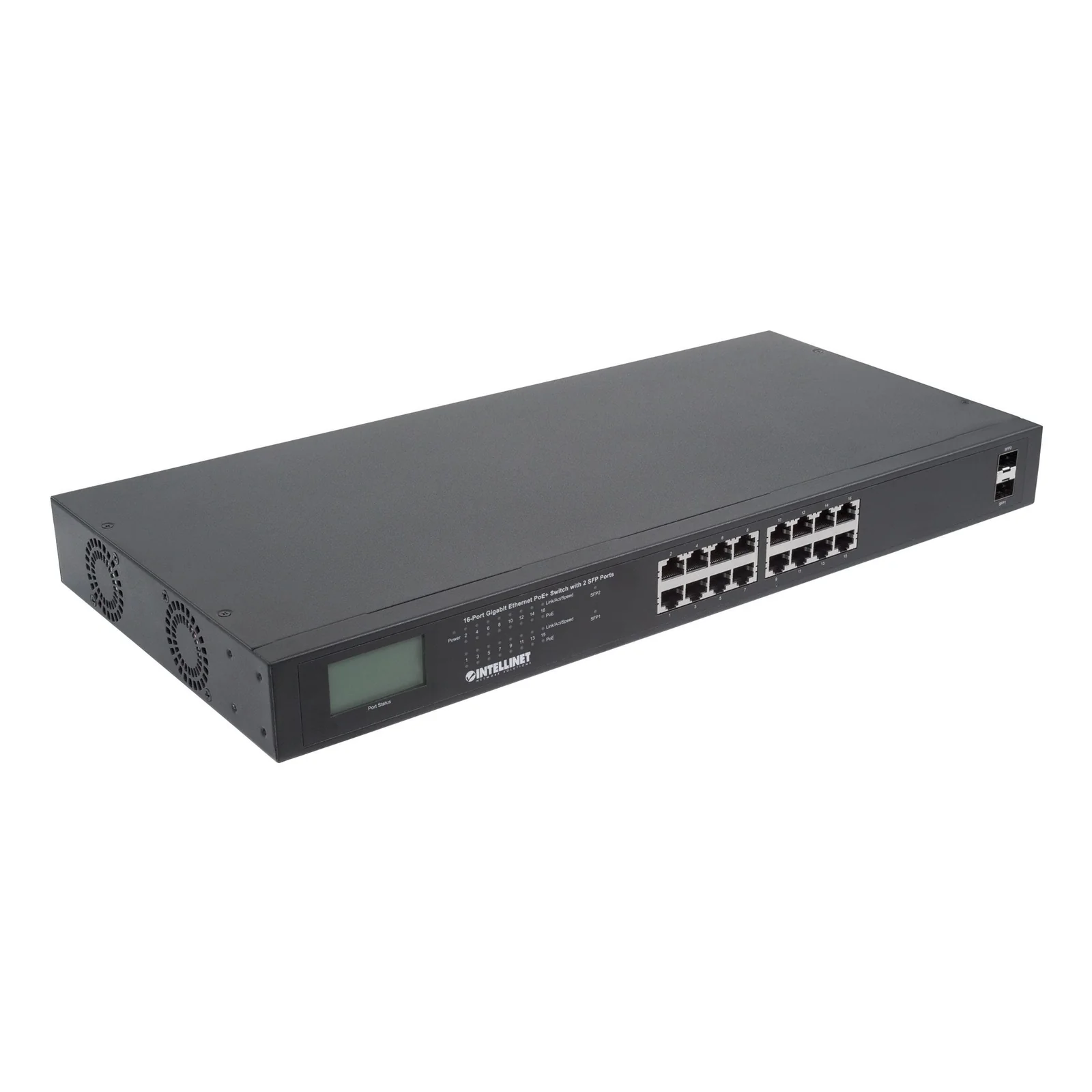 Intellinet 561259 commutateur réseau Non-géré Gigabit Ethernet (10/100/1000) Connexion Ethernet, supportant l'alimentation via ce port (PoE) Noir