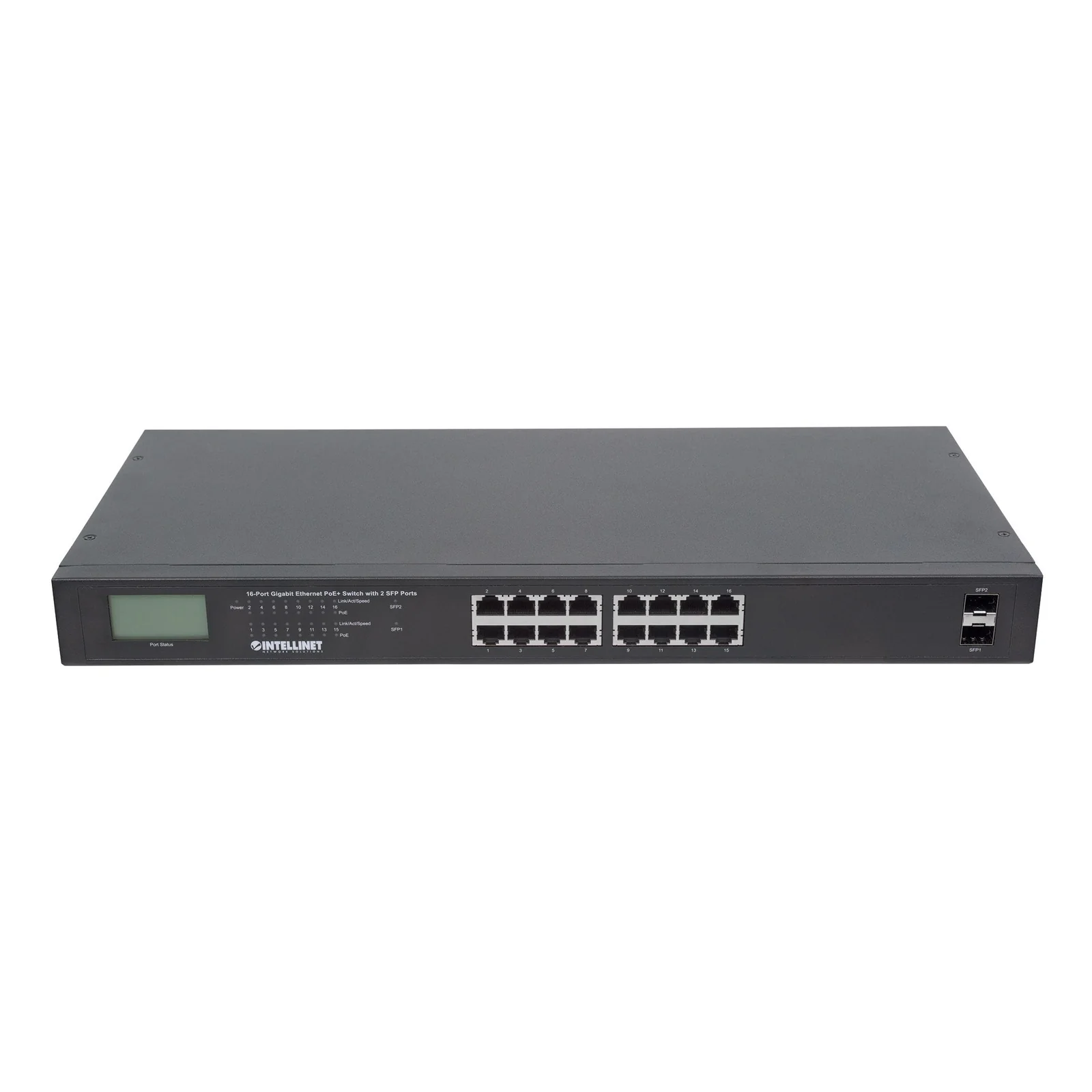 Intellinet 561259 commutateur réseau Non-géré Gigabit Ethernet (10/100/1000) Connexion Ethernet, supportant l'alimentation via ce port (PoE) Noir
