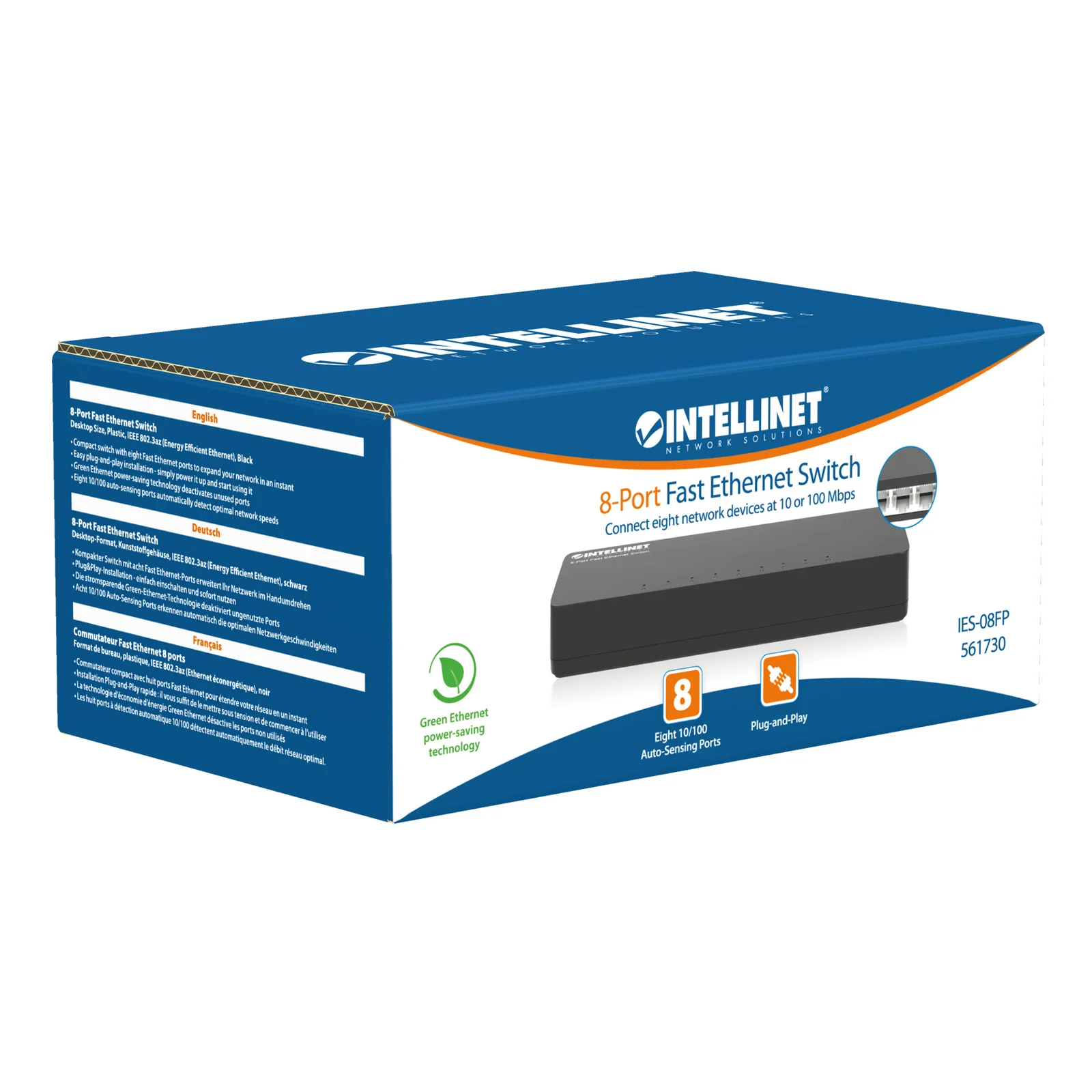 Intellinet 561730 commutateur réseau Fast Ethernet (10/100) Noir