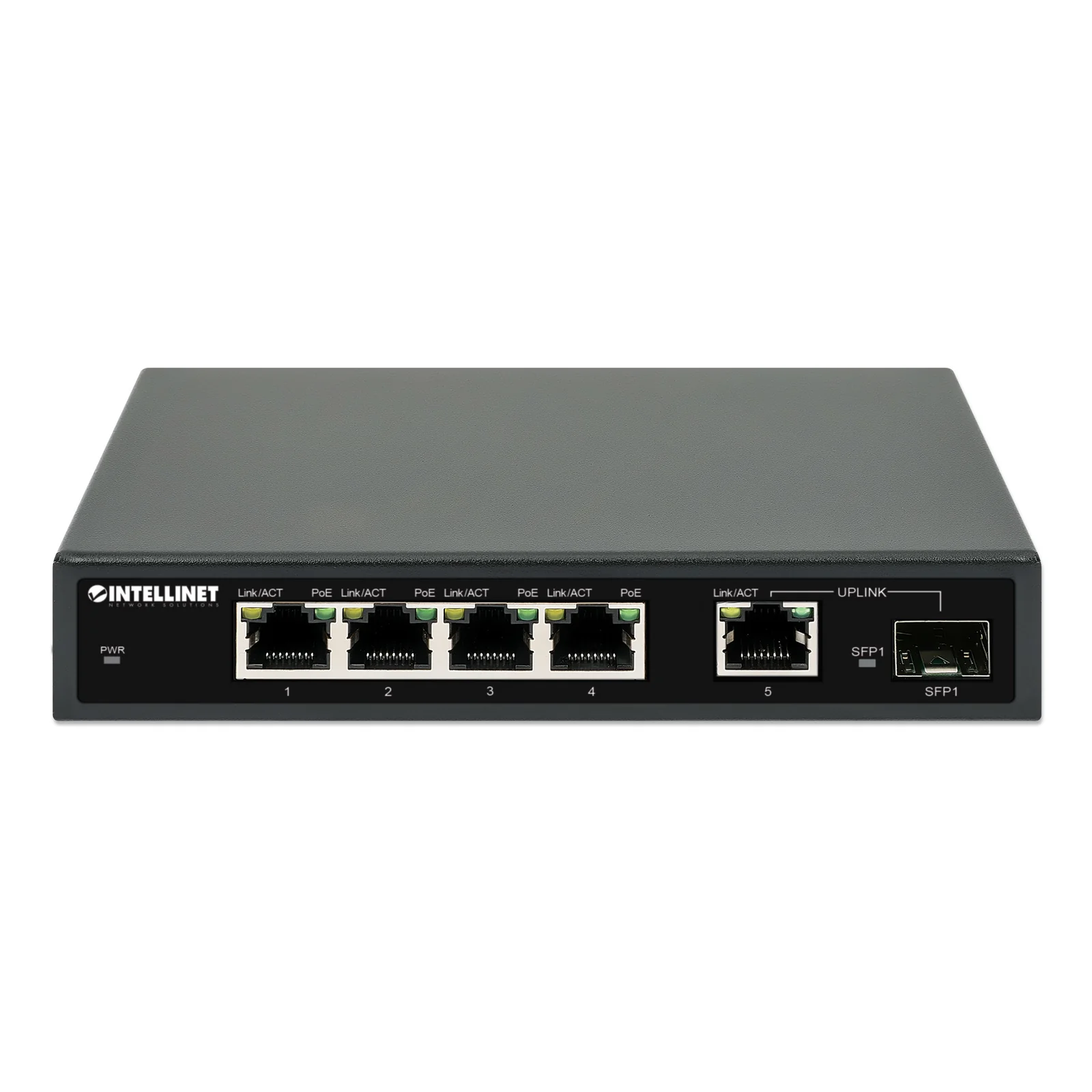Intellinet 561822 commutateur réseau Gigabit Ethernet (10/100/1000) Connexion Ethernet, supportant l'alimentation via ce port (PoE) Noir