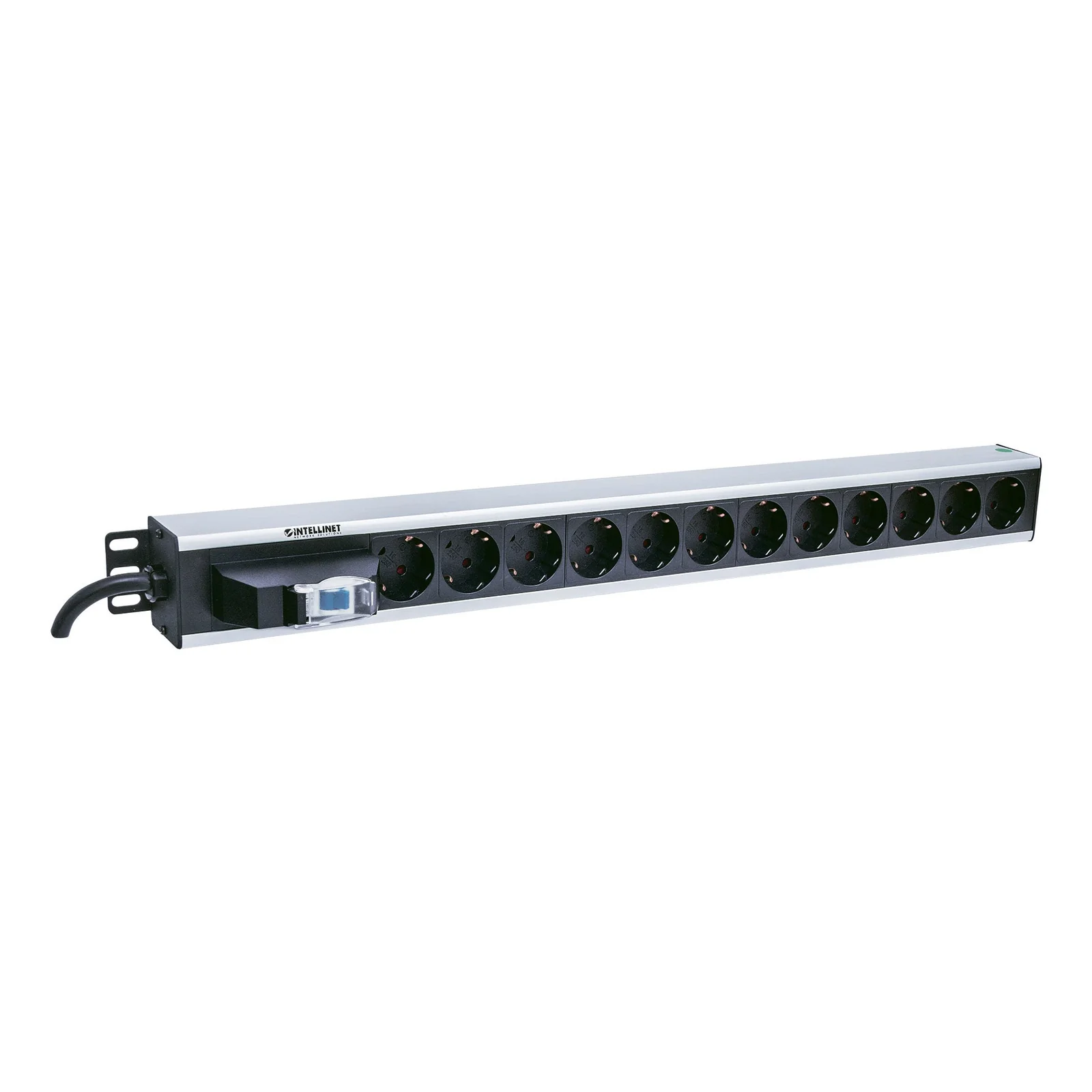 Intellinet 711449 unité de distribution d'énergie 12 sortie(s) CA Noir, Gris
