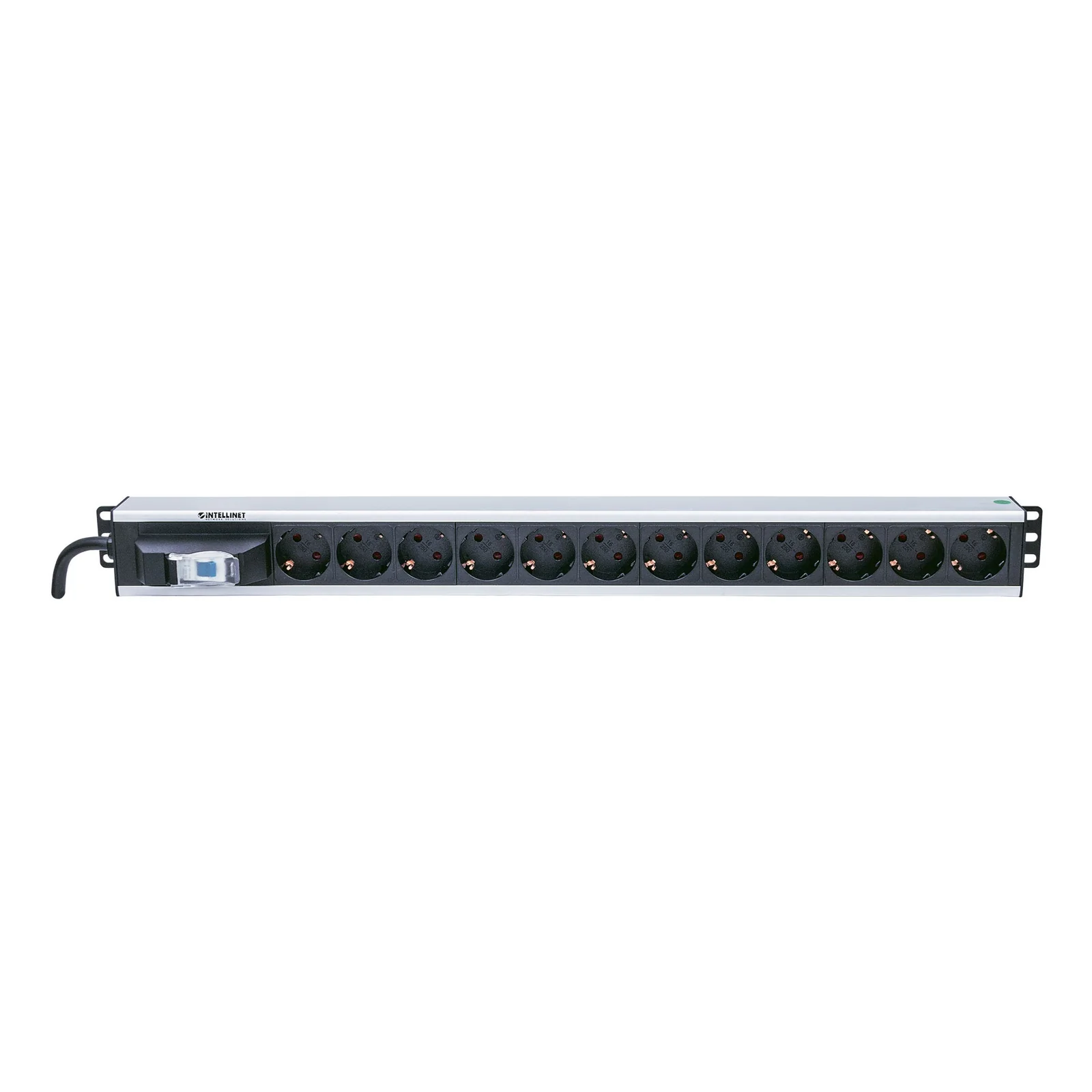 Intellinet 711449 unité de distribution d'énergie 12 sortie(s) CA Noir, Gris