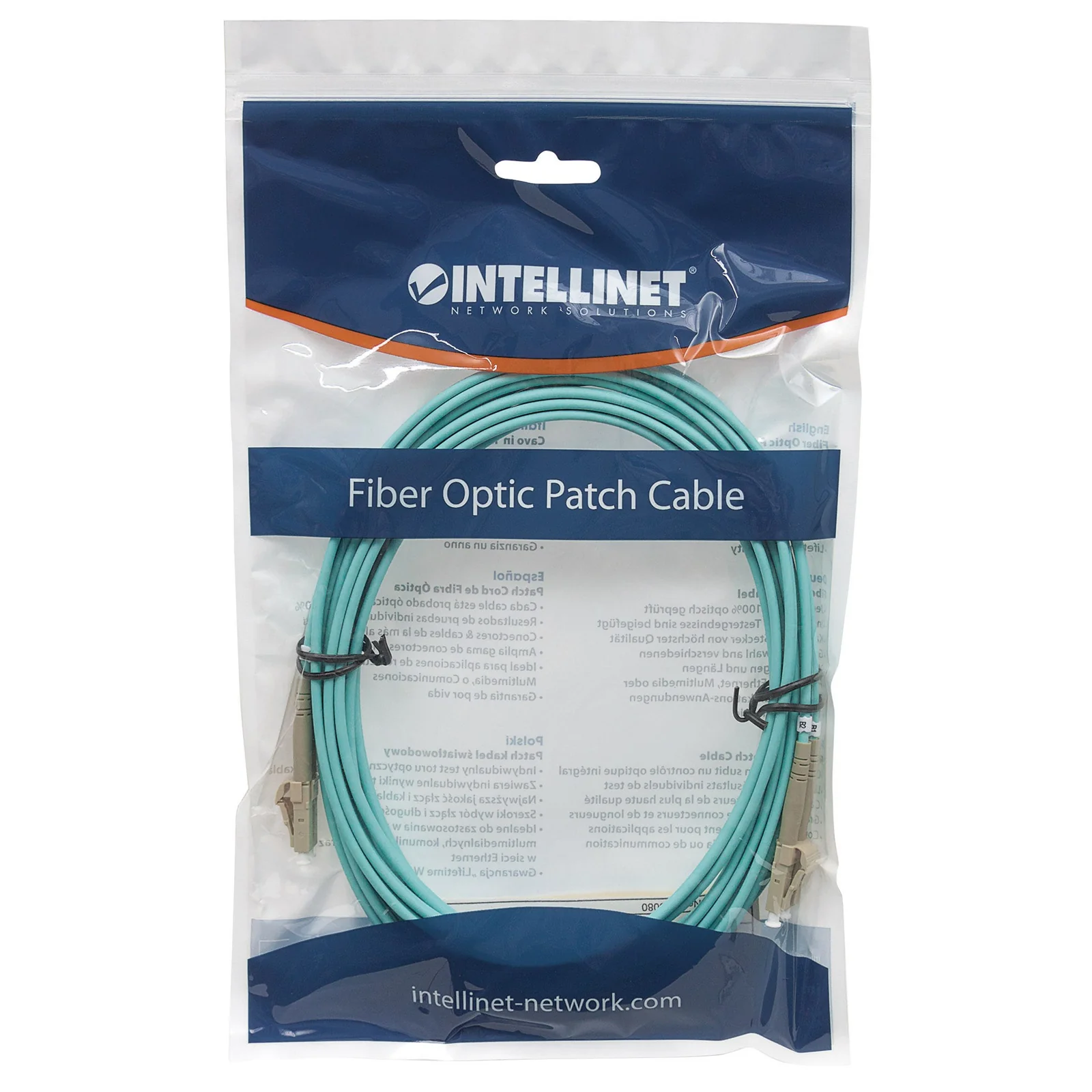 Intellinet 750080 câble InfiniBand et à fibres optiques 5 m LC Couleur aqua