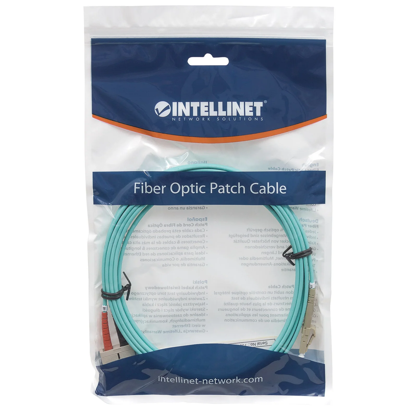 Intellinet 750912 câble InfiniBand et à fibres optiques 1 m LC SC Couleur aqua
